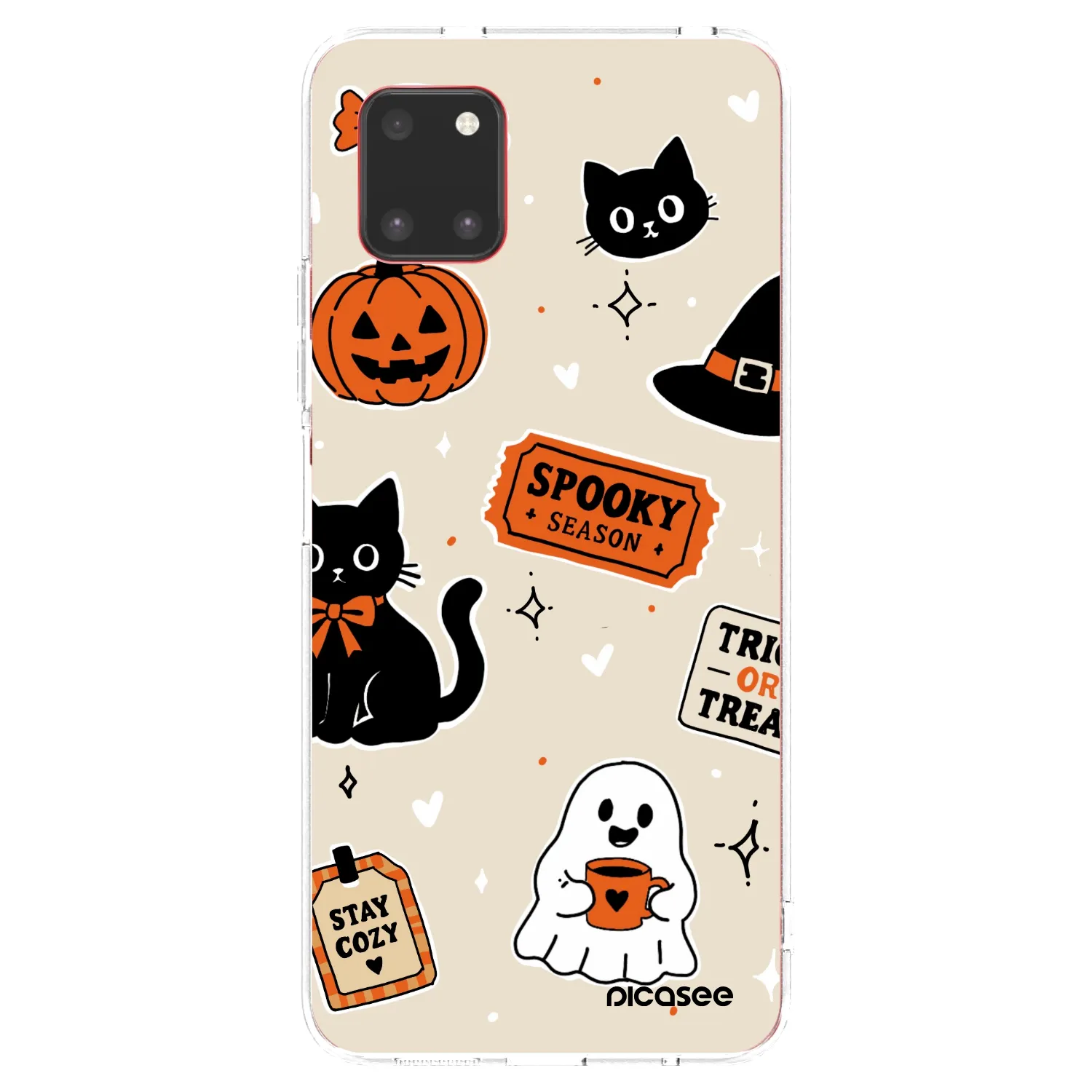 Picasee silikonska prozirna maskica za Samsung Galaxy Note 10 Lite N770F - Halloween stickers