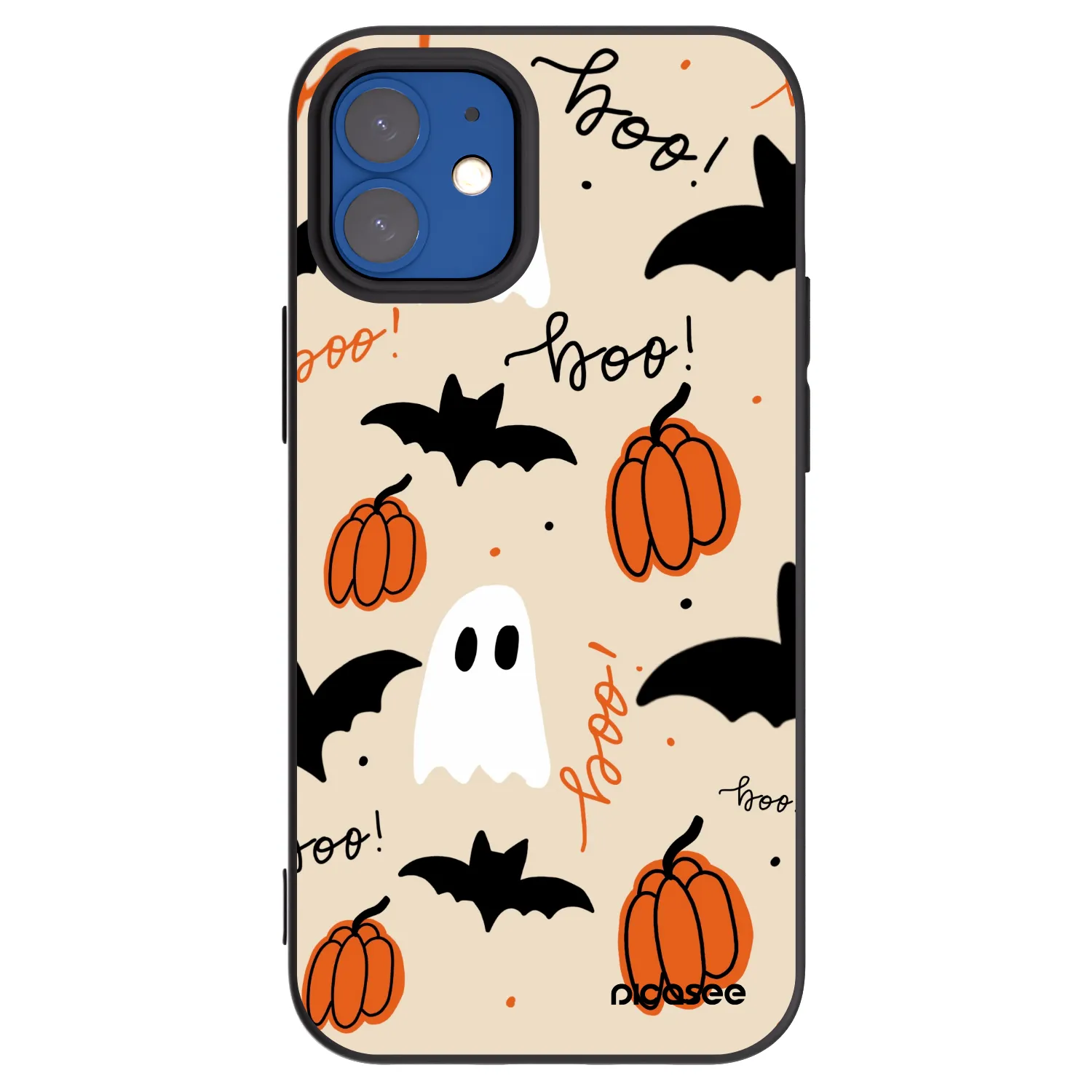 Picasee crna silikonska maskica za Apple iPhone 12 mini - Halloween 26
