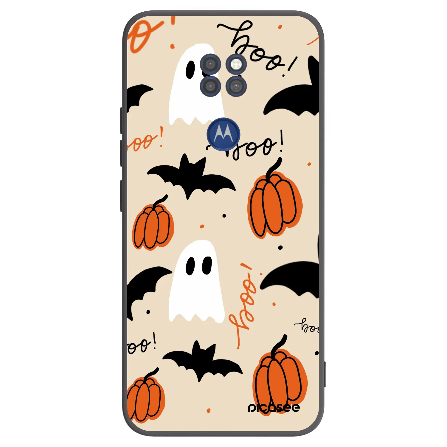 Picasee crna silikonska maskica za Motorola Moto G9 Play - Halloween 26