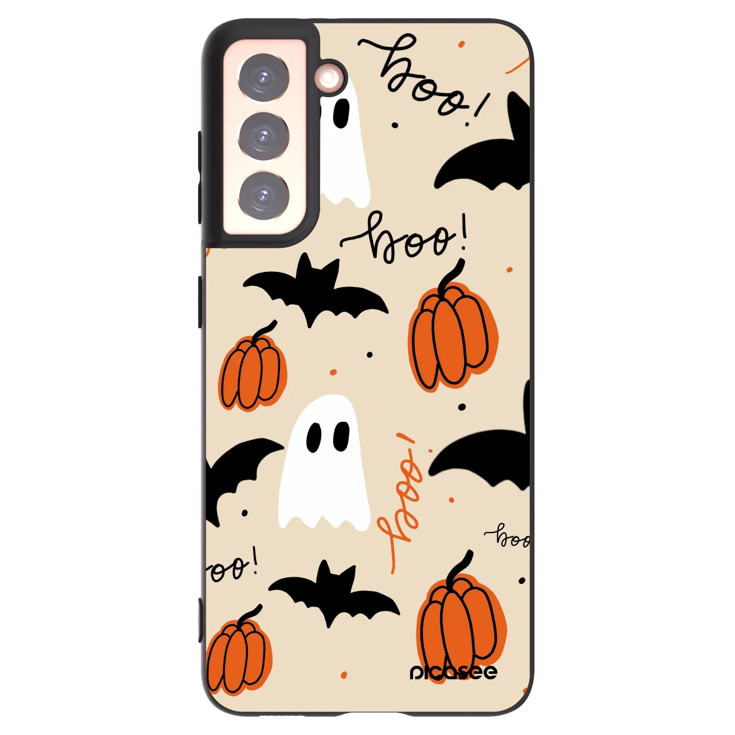 Picasee crna silikonska maskica za Samsung Galaxy S21 5G G991B - Halloween 26