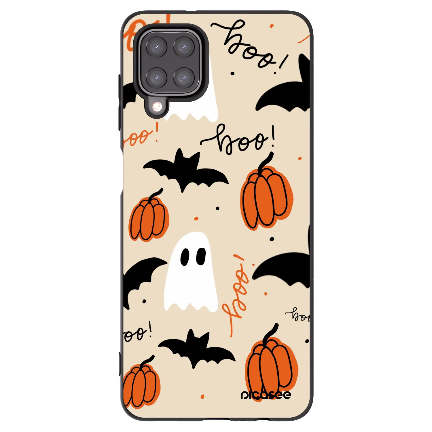 Picasee crna silikonska maskica za Samsung Galaxy A12 A125F - Halloween 26