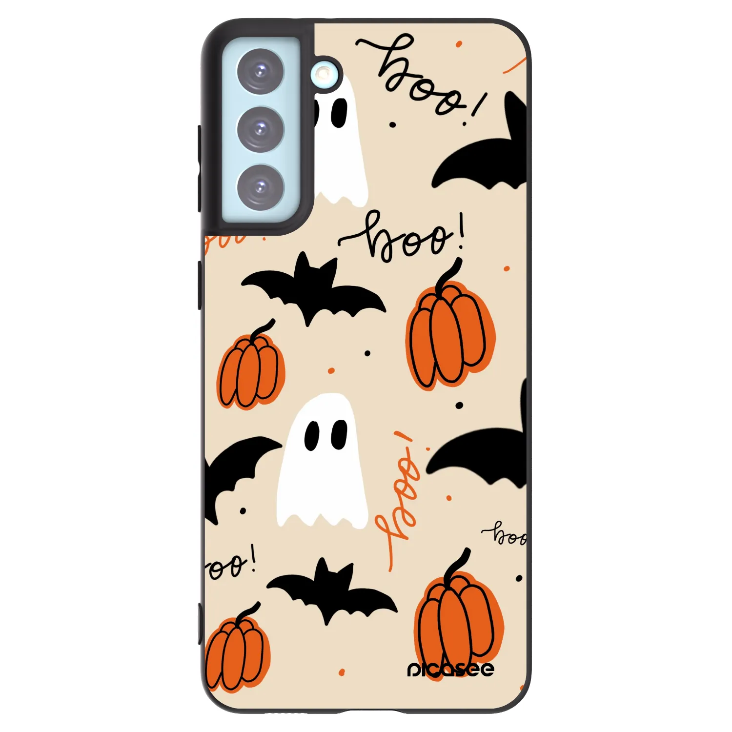 Picasee crna silikonska maskica za Samsung Galaxy S21+ 5G G996F - Halloween 26