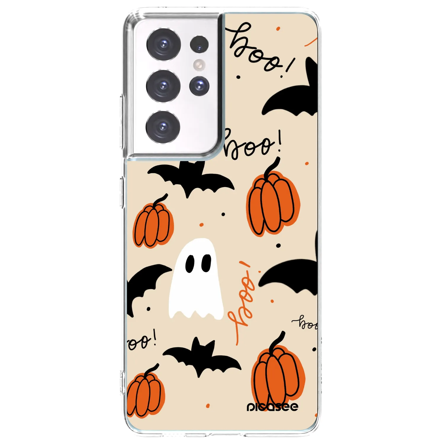 Picasee silikonska prozirna maskica za Samsung Galaxy S21 Ultra 5G G998B - Halloween 26