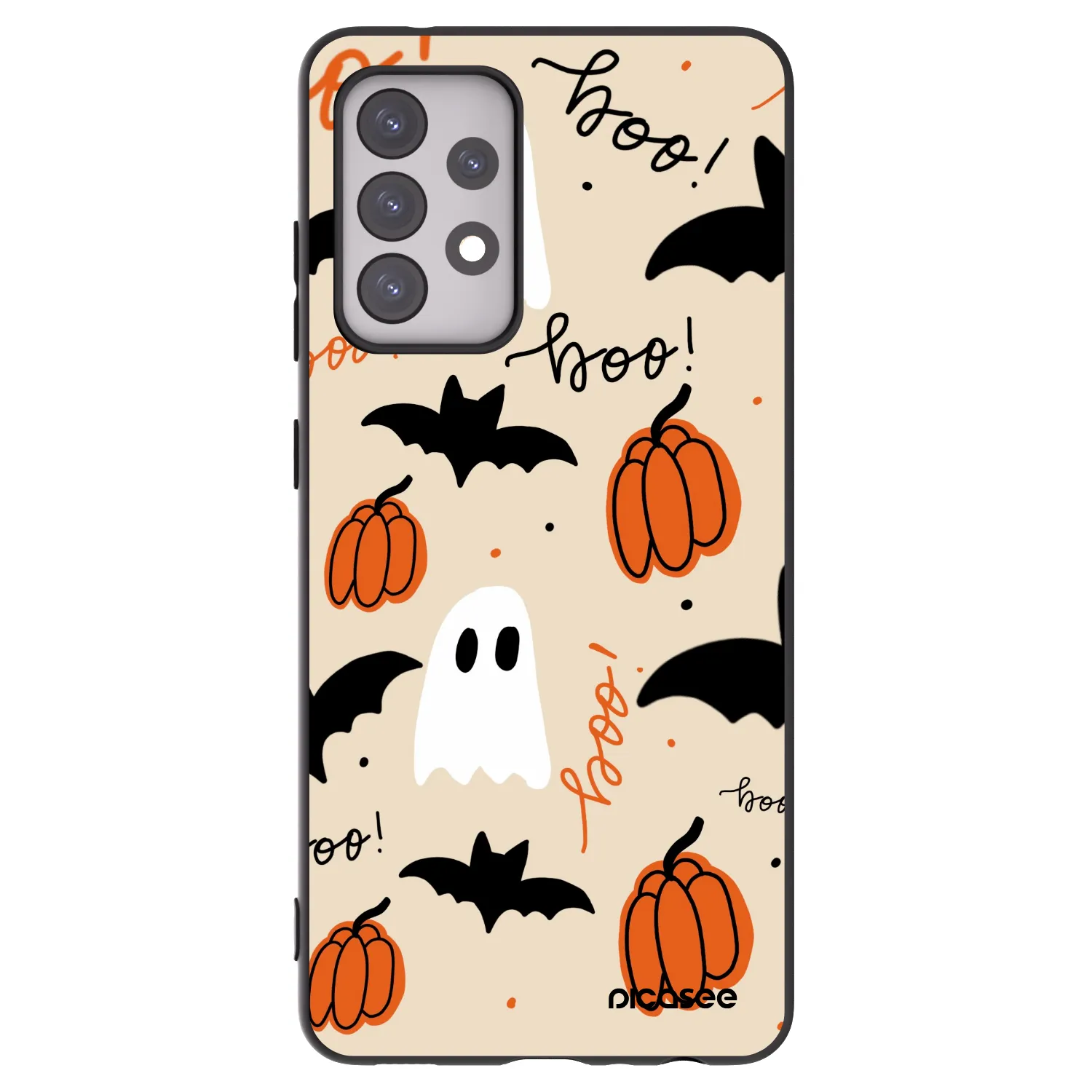 Picasee crna silikonska maskica za Samsung Galaxy A52 5G A525F - Halloween 26
