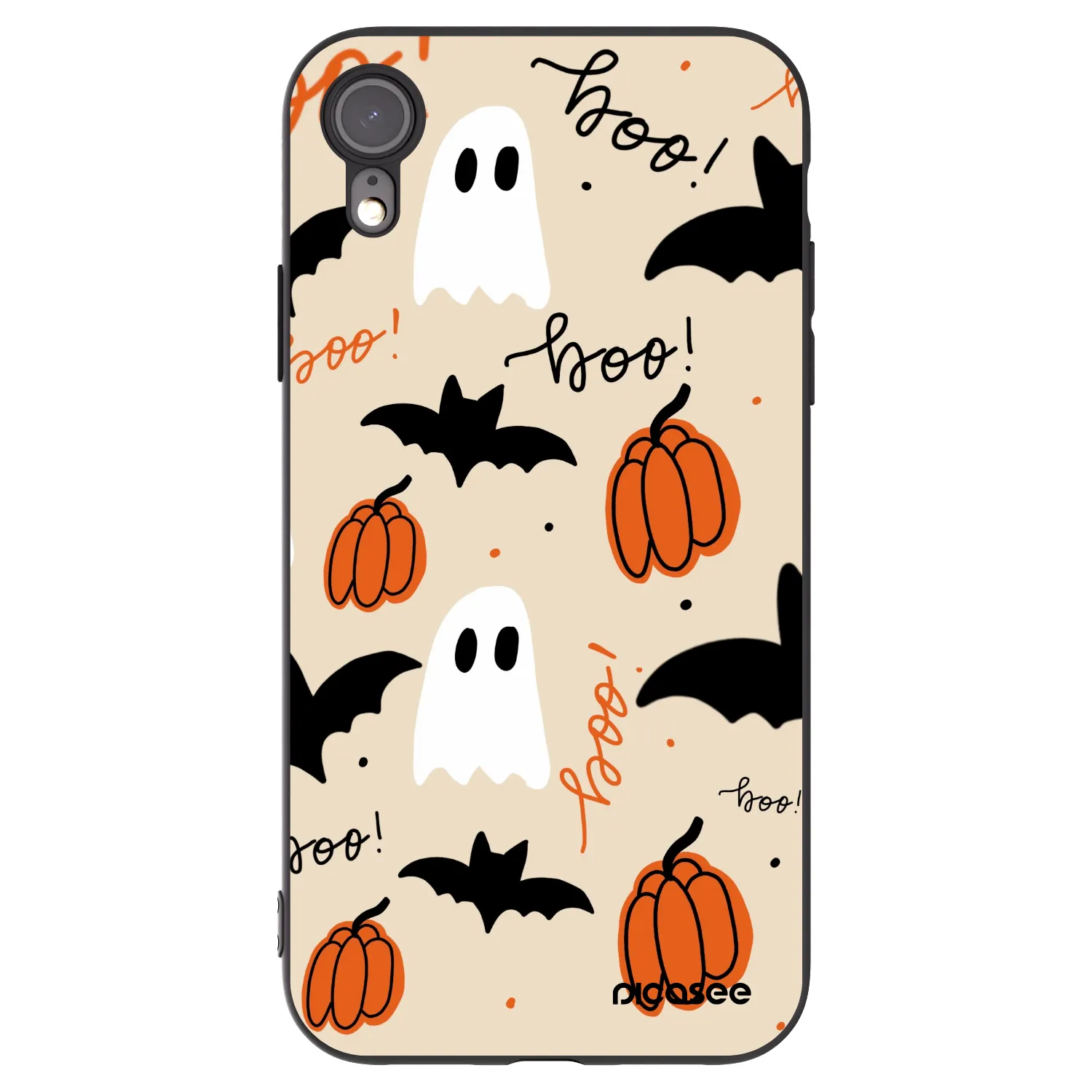 Picasee crna silikonska maskica za Apple iPhone XR - Halloween 26