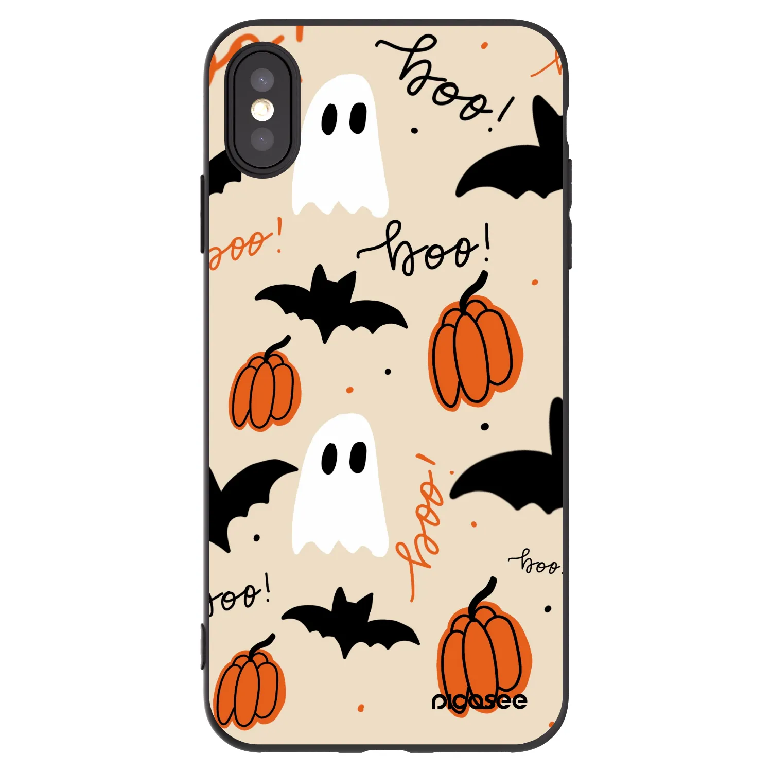 Picasee crna silikonska maskica za Apple iPhone XS Max - Halloween 26
