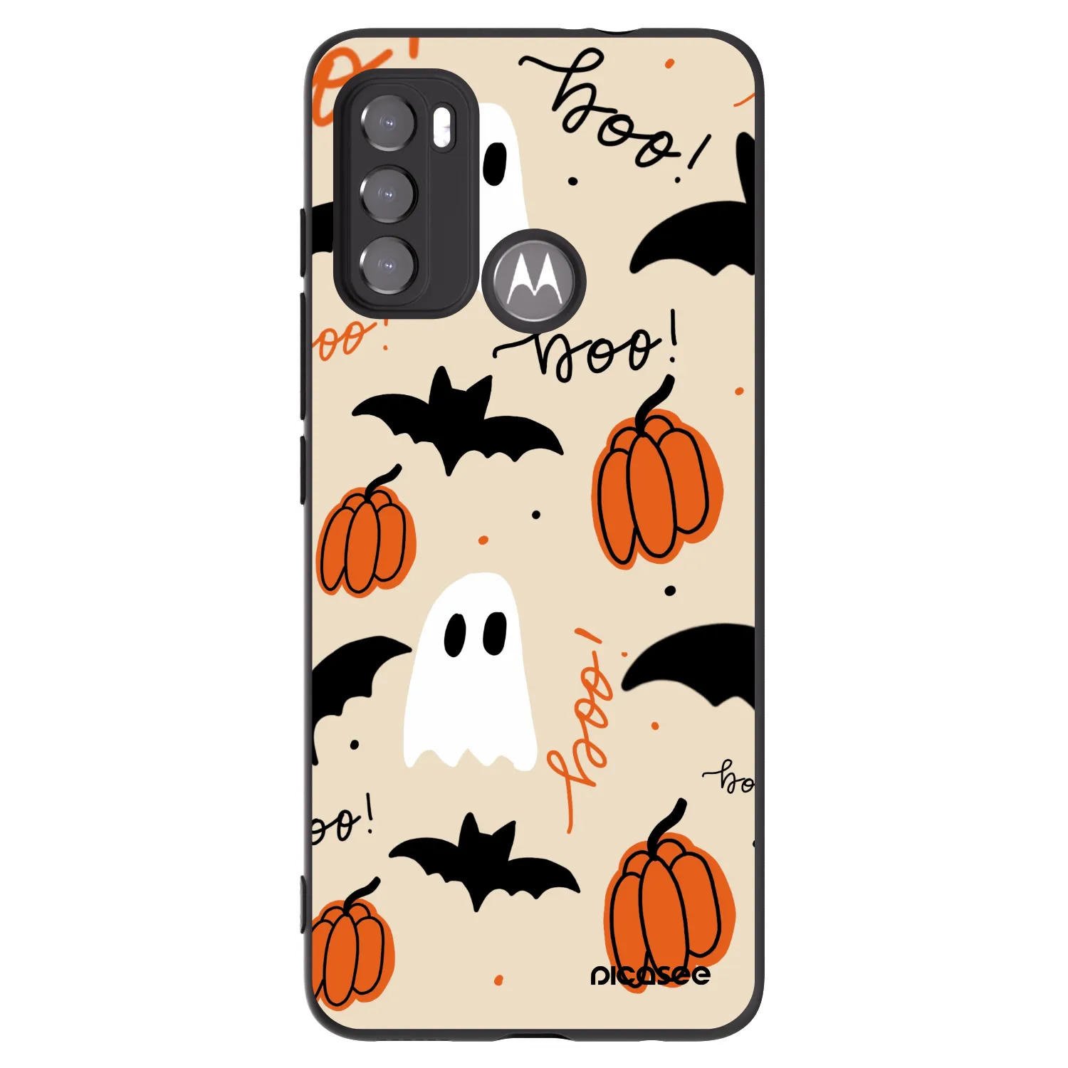 Picasee crna silikonska maskica za Motorola Moto G60 - Halloween 26