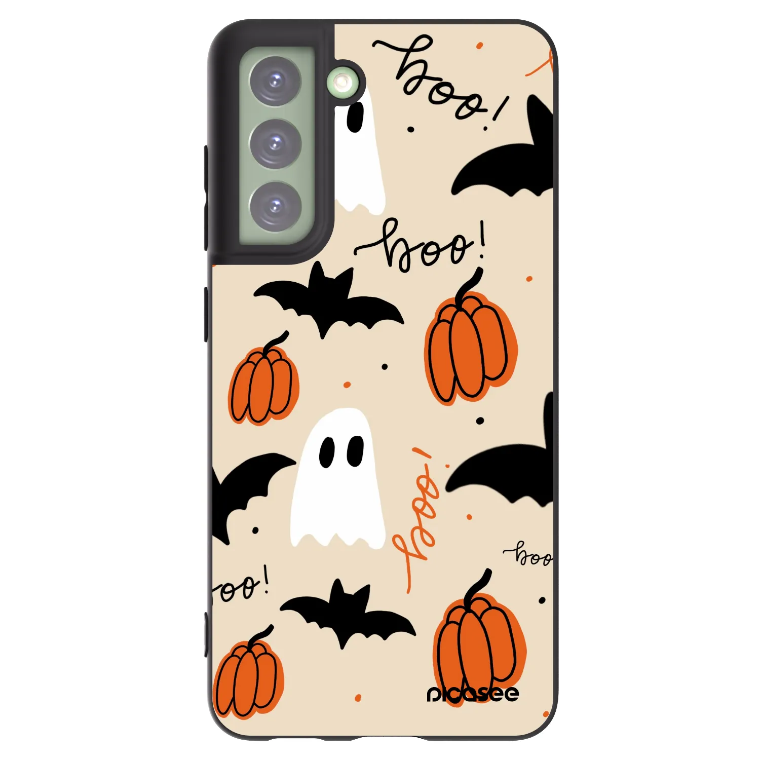 Picasee crna silikonska maskica za Samsung Galaxy S21 FE 5G - Halloween 26