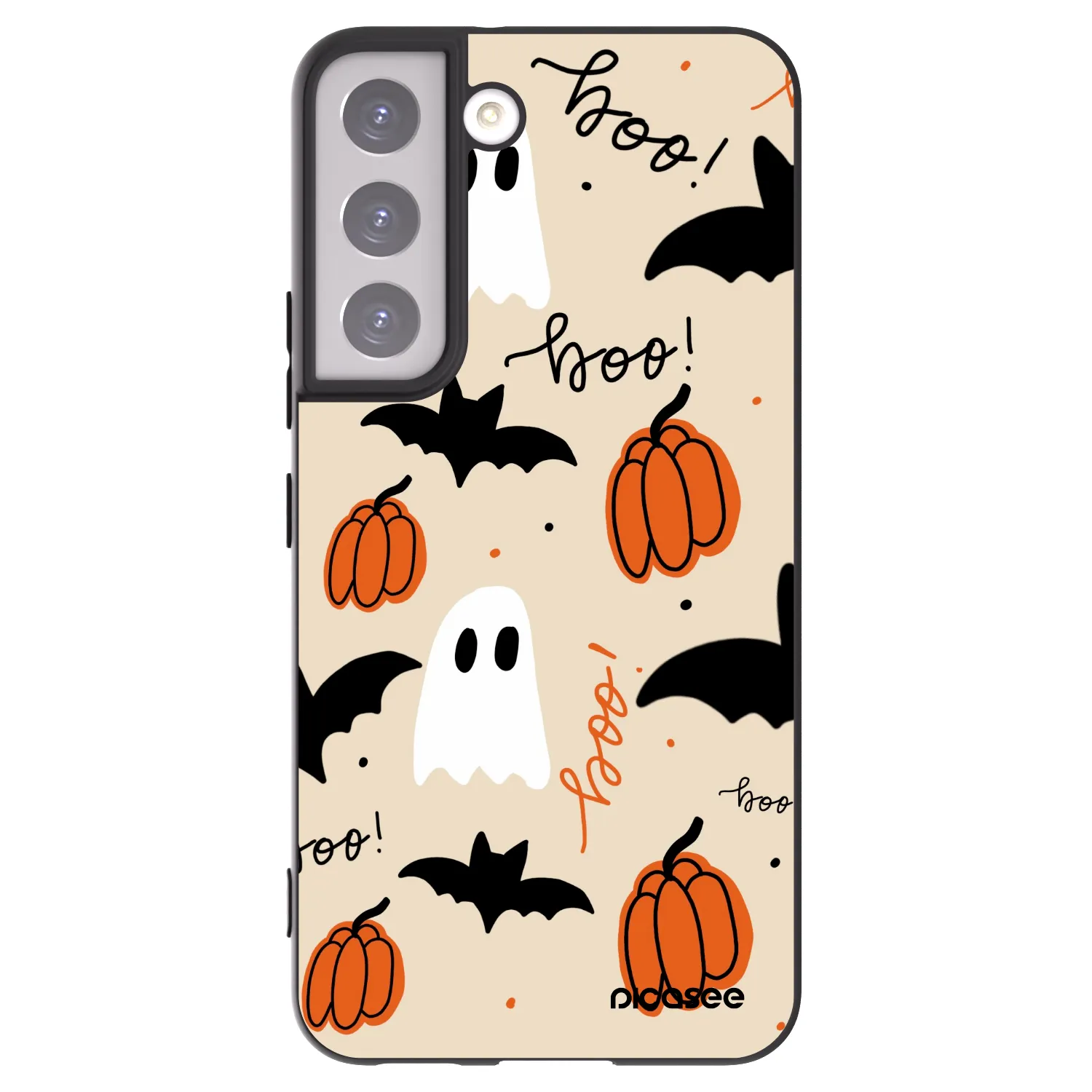 Picasee crna silikonska maskica za Samsung Galaxy S22 5G - Halloween 26