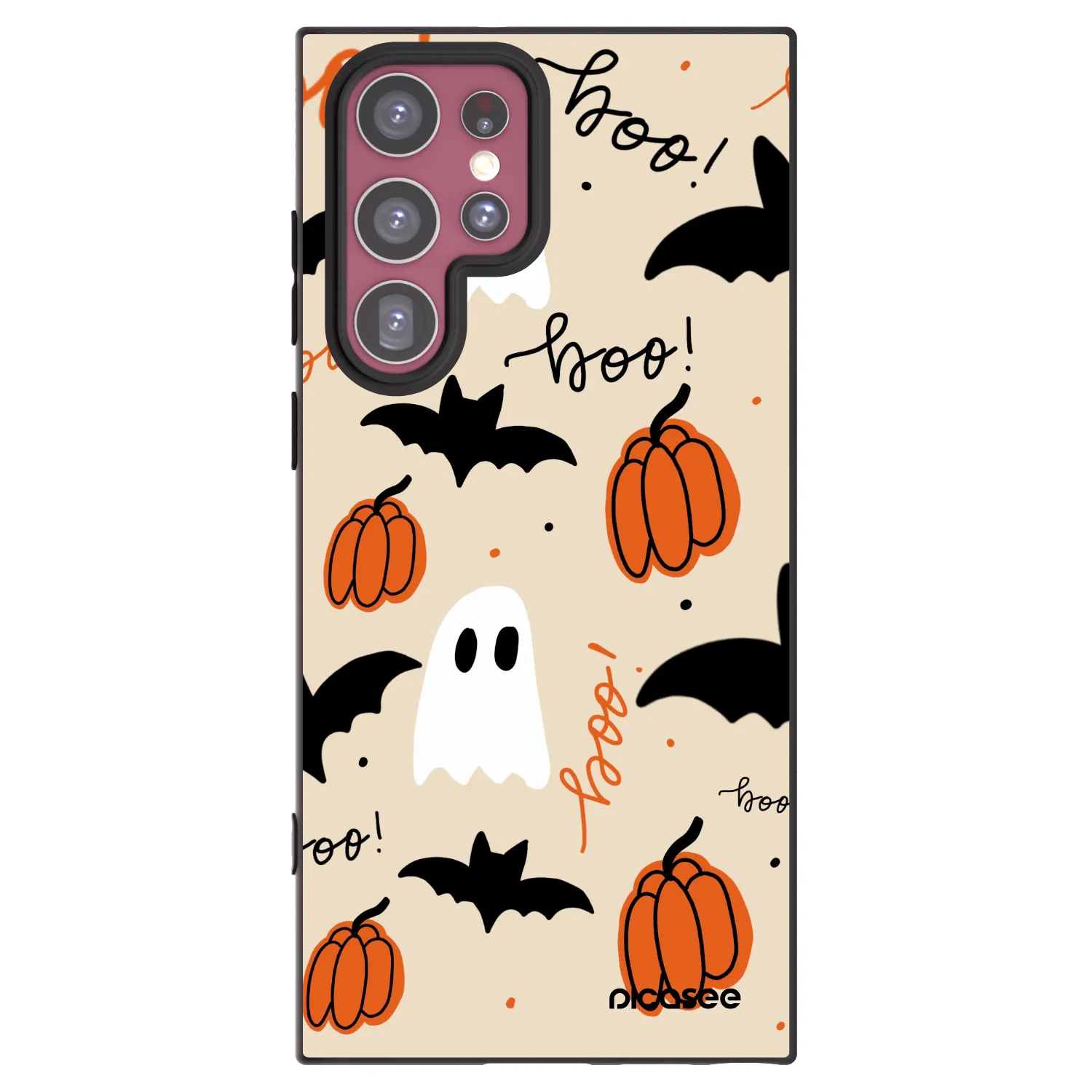 Picasee crna silikonska maskica za Samsung Galaxy S22 Ultra 5G - Halloween 26