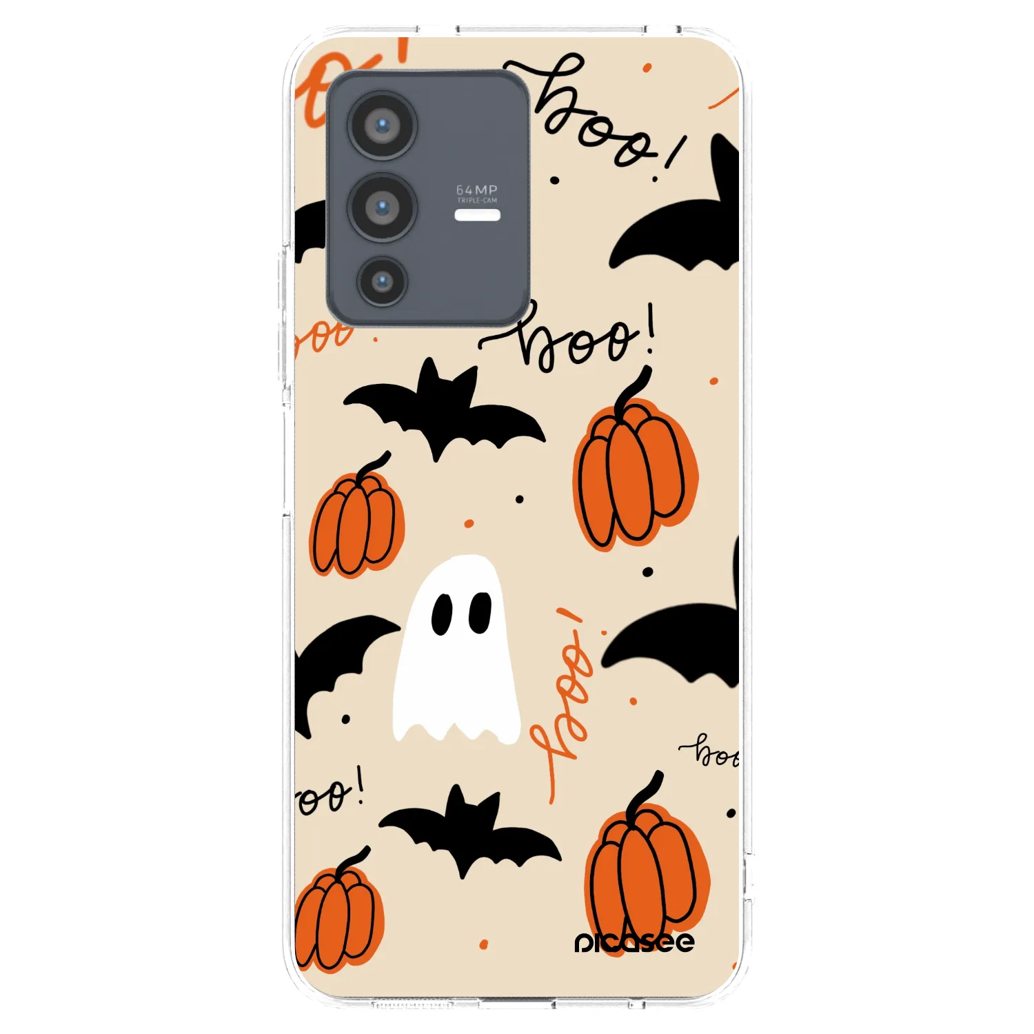 Picasee silikonska prozirna maskica za Vivo V23 5G - Halloween 26