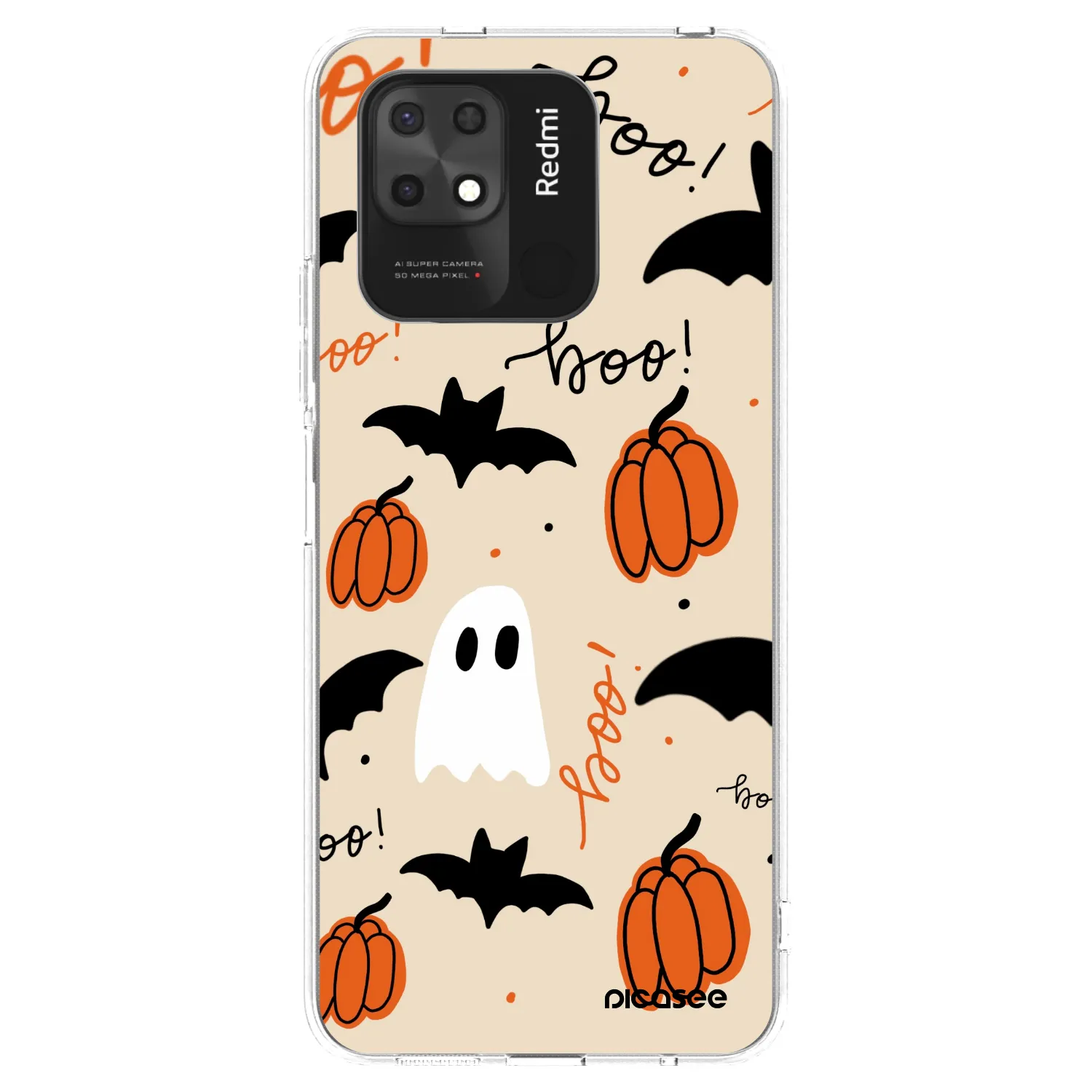 Picasee silikonska prozirna maskica za Xiaomi Redmi 10C - Halloween 26