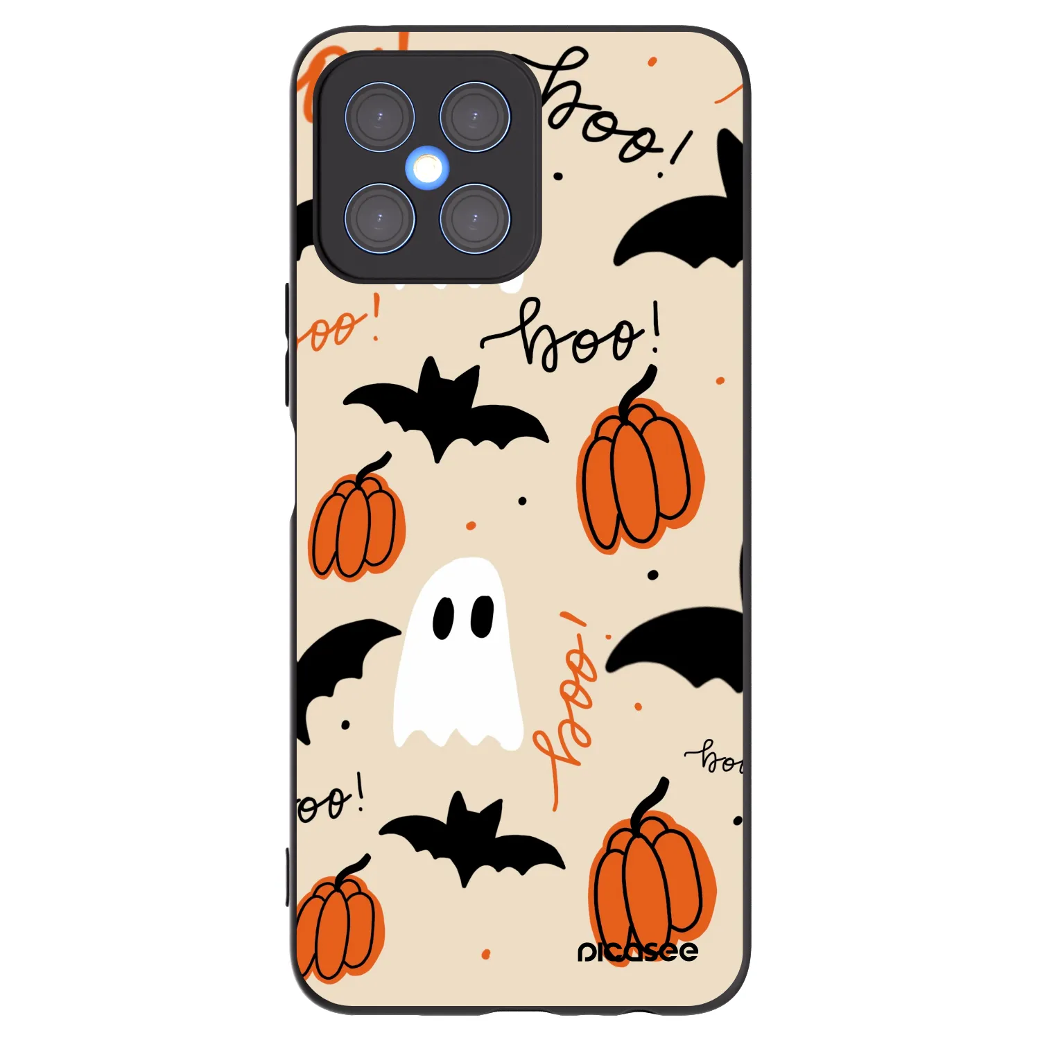 Picasee crna silikonska maskica za Honor X8 4G - Halloween 26
