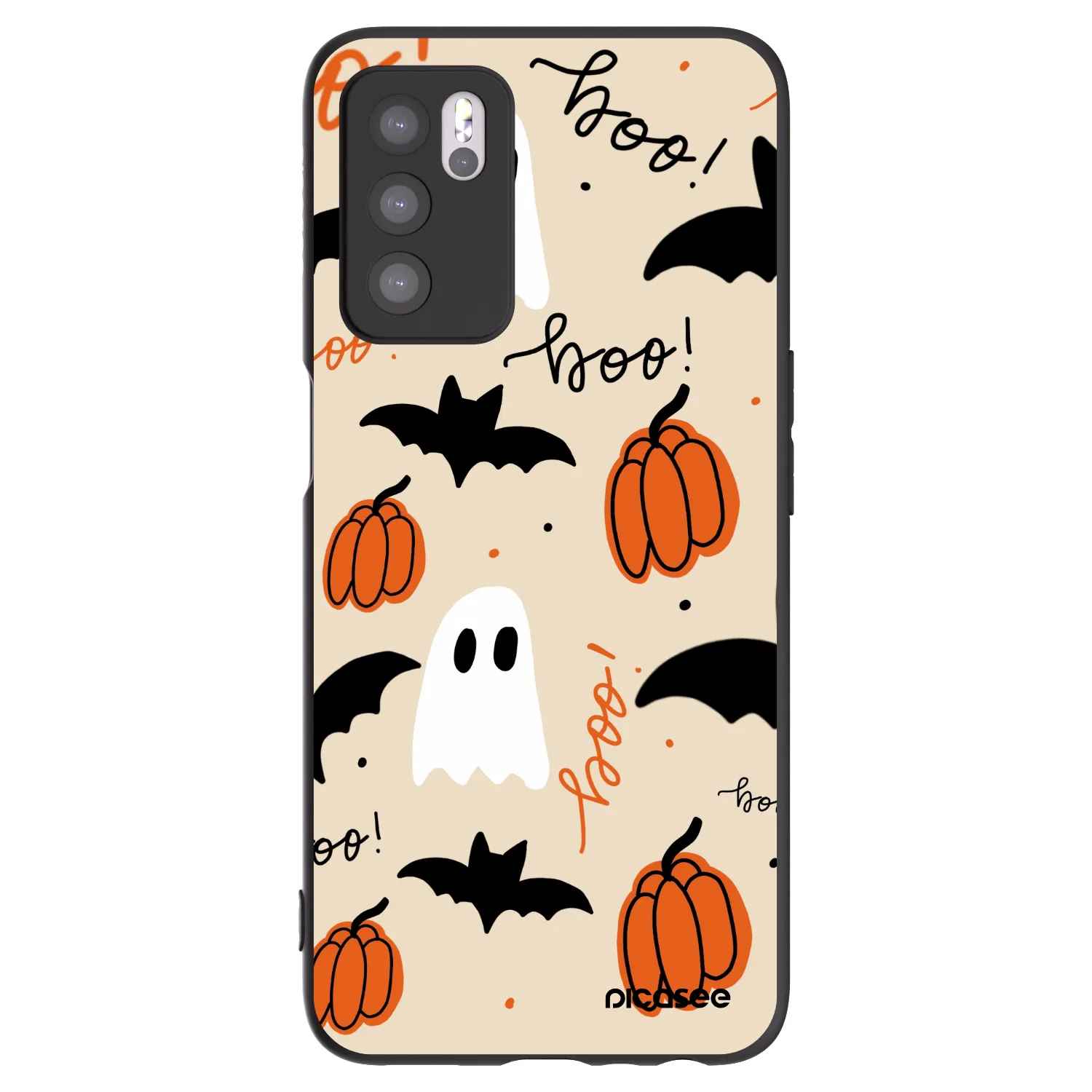 Picasee crna silikonska maskica za OPPO A16 - Halloween 26