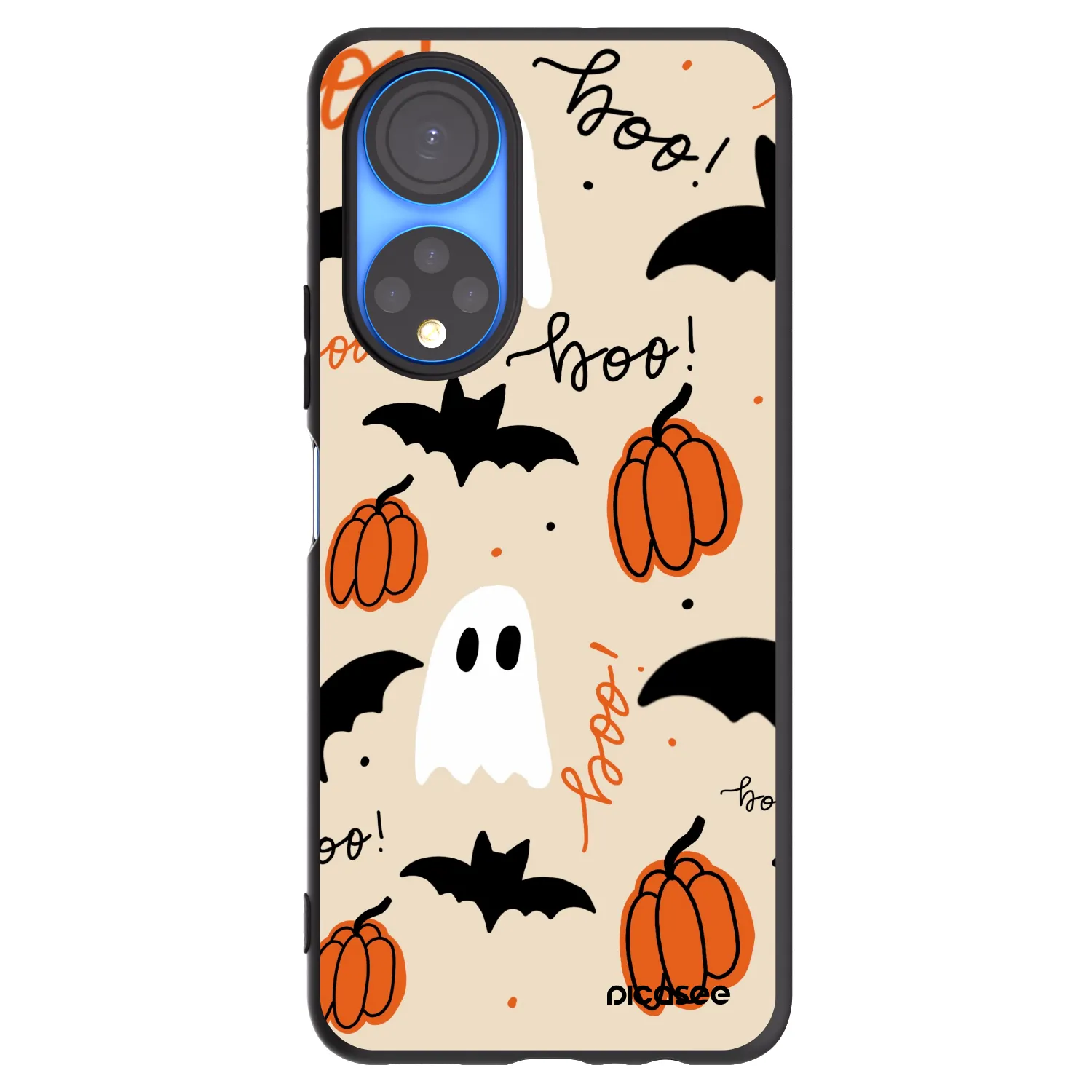Picasee crna silikonska maskica za Honor X7 - Halloween 26