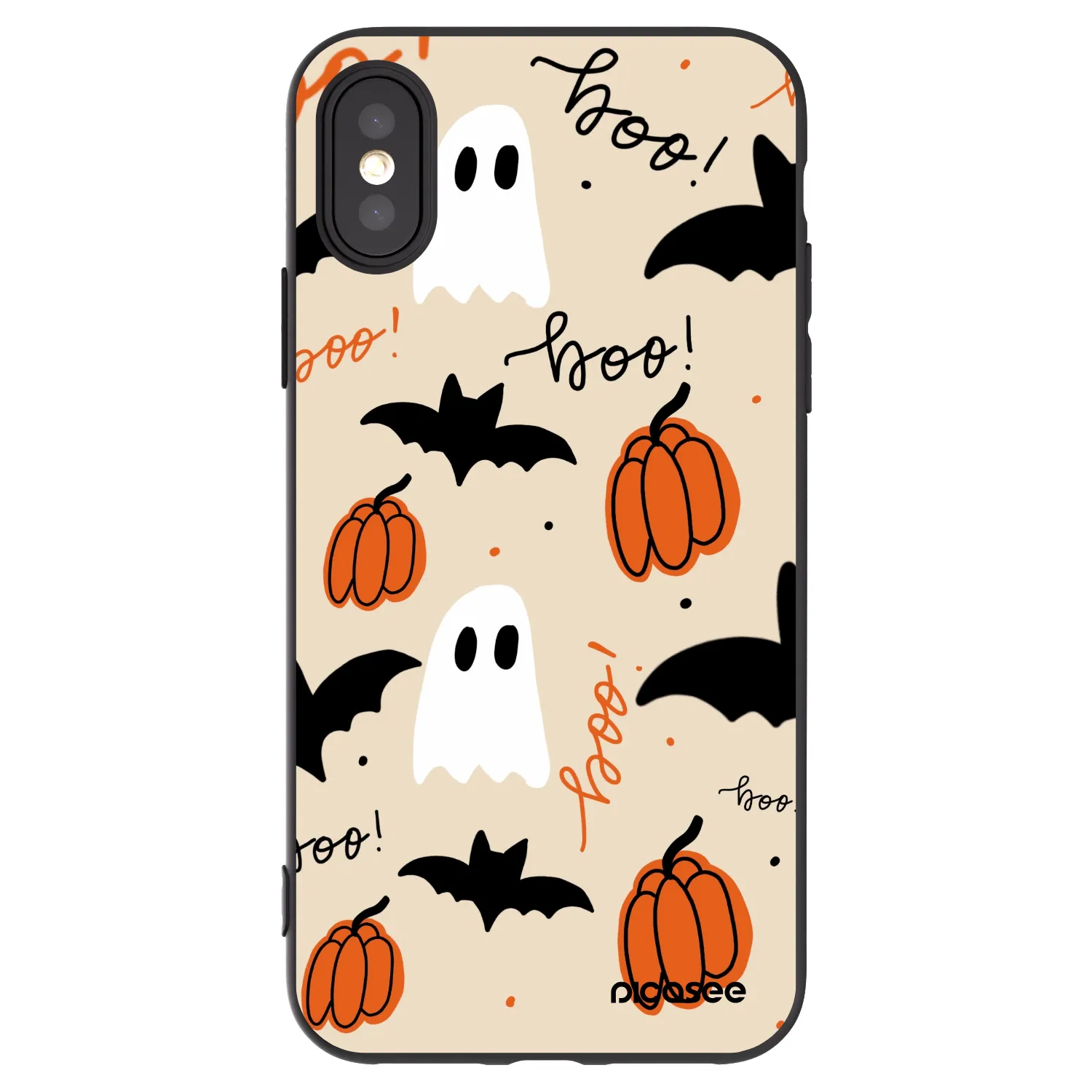 Picasee crna silikonska maskica za Apple iPhone X/XS - Halloween 26