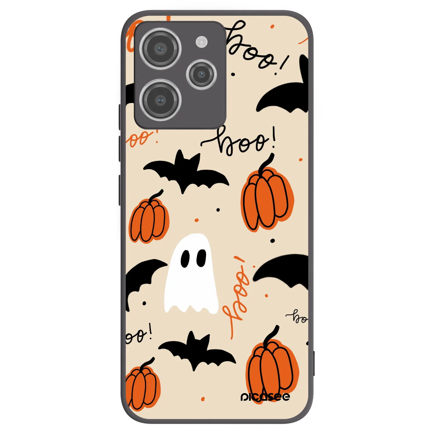 Picasee crna silikonska maskica za Xiaomi Redmi 12 4G - Halloween 26