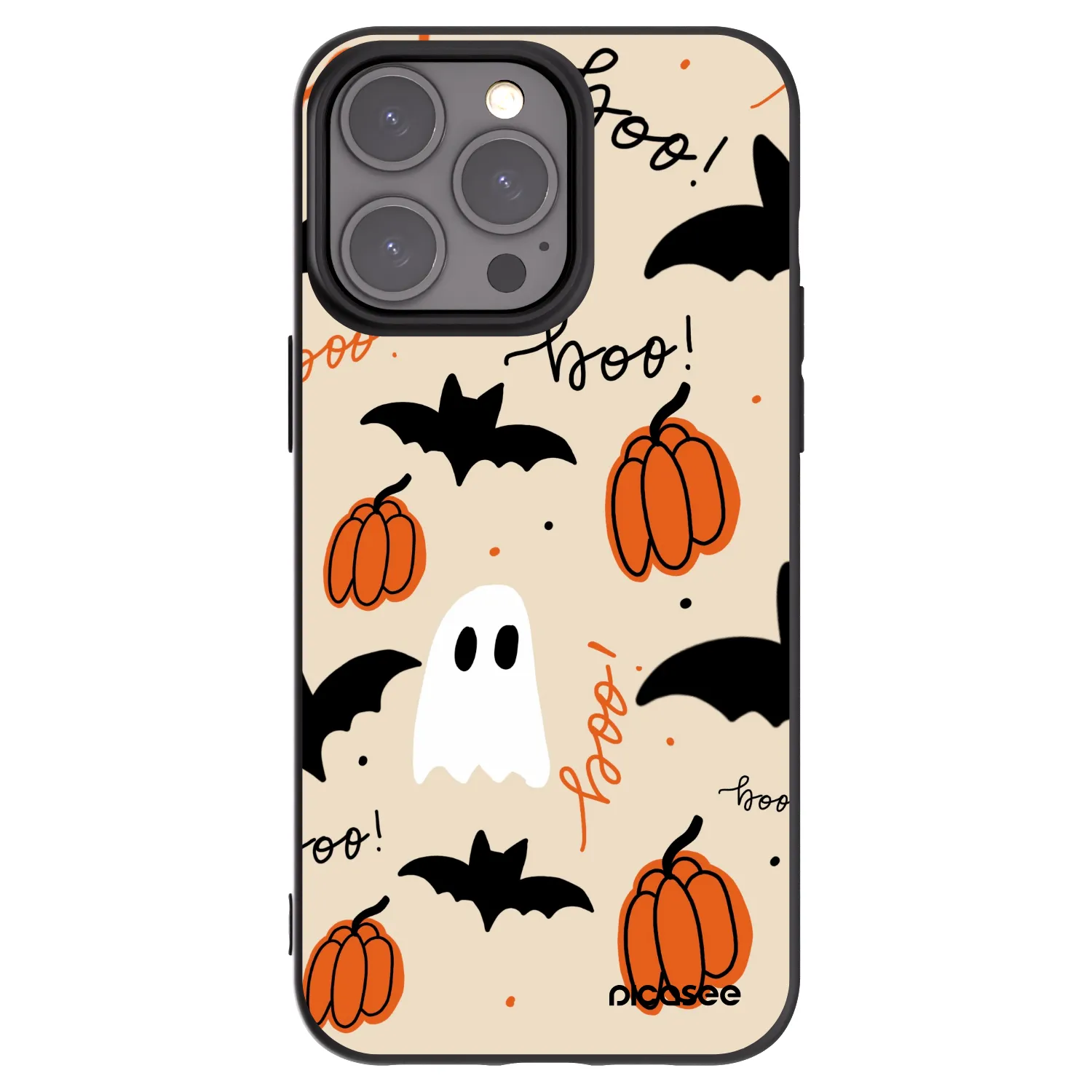 Picasee crna silikonska maskica za Apple iPhone 15 Pro Max - Halloween 26