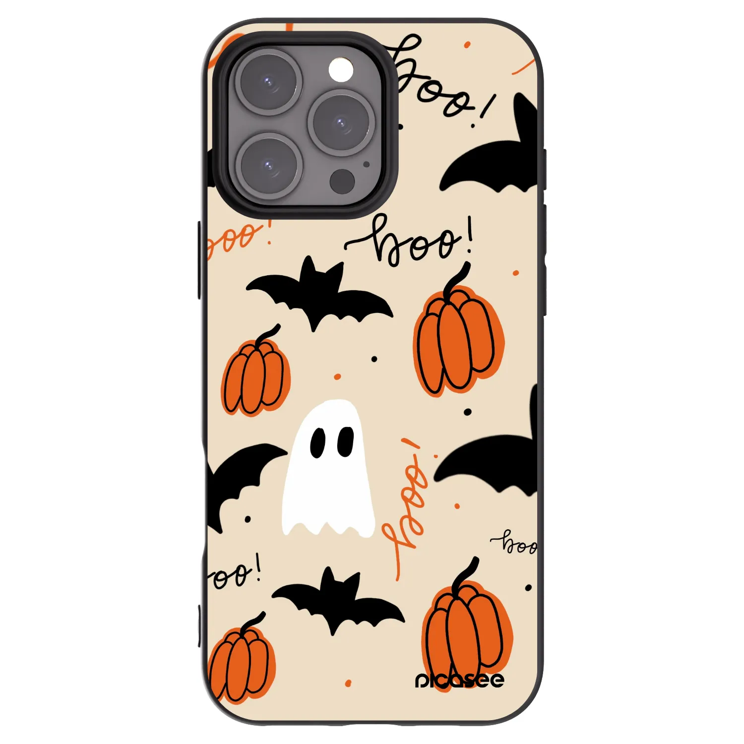 Picasee crna silikonska maskica za Apple iPhone 16 Pro Max - Halloween 26
