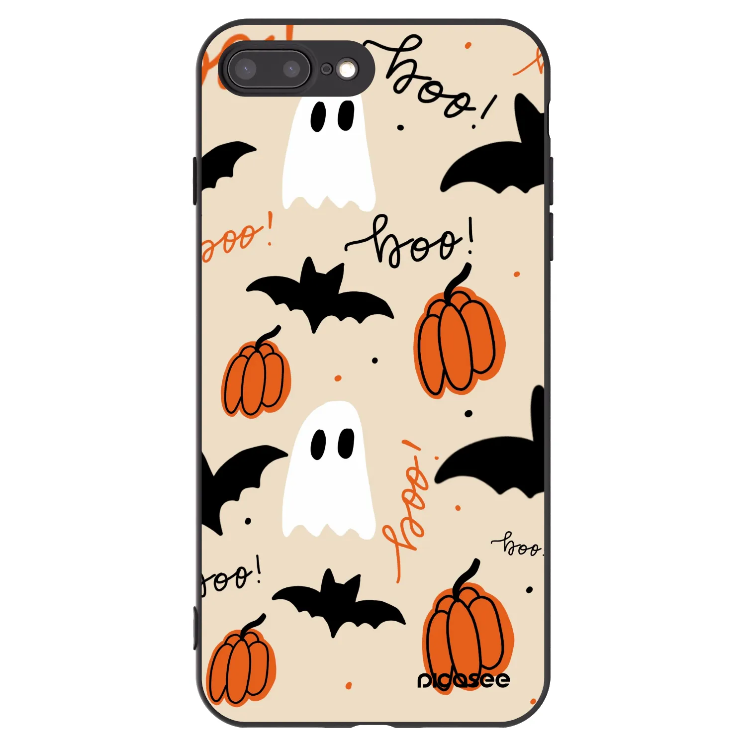 Picasee crna silikonska maskica za Apple iPhone 7 Plus - Halloween 26
