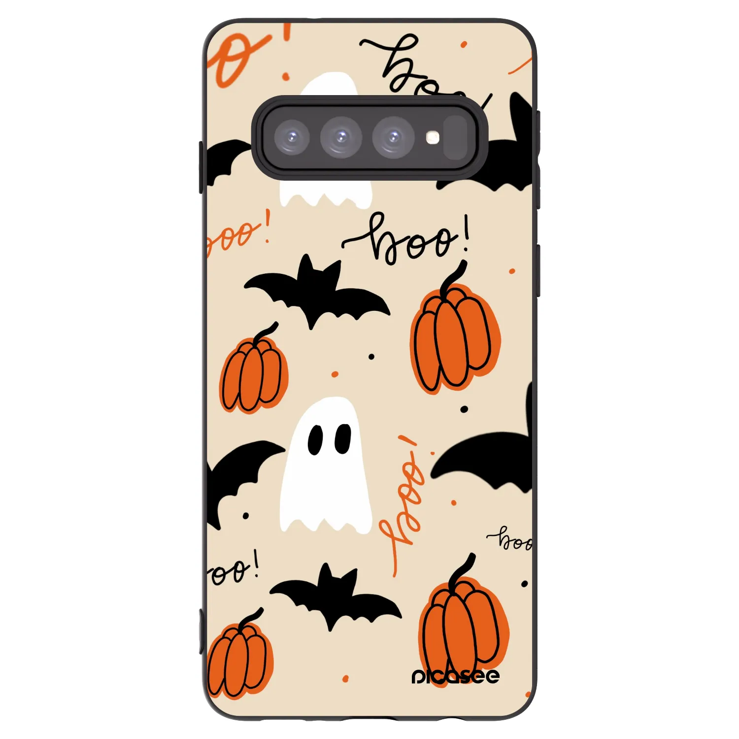 Picasee crna silikonska maskica za Samsung Galaxy S10 G973 - Halloween 26