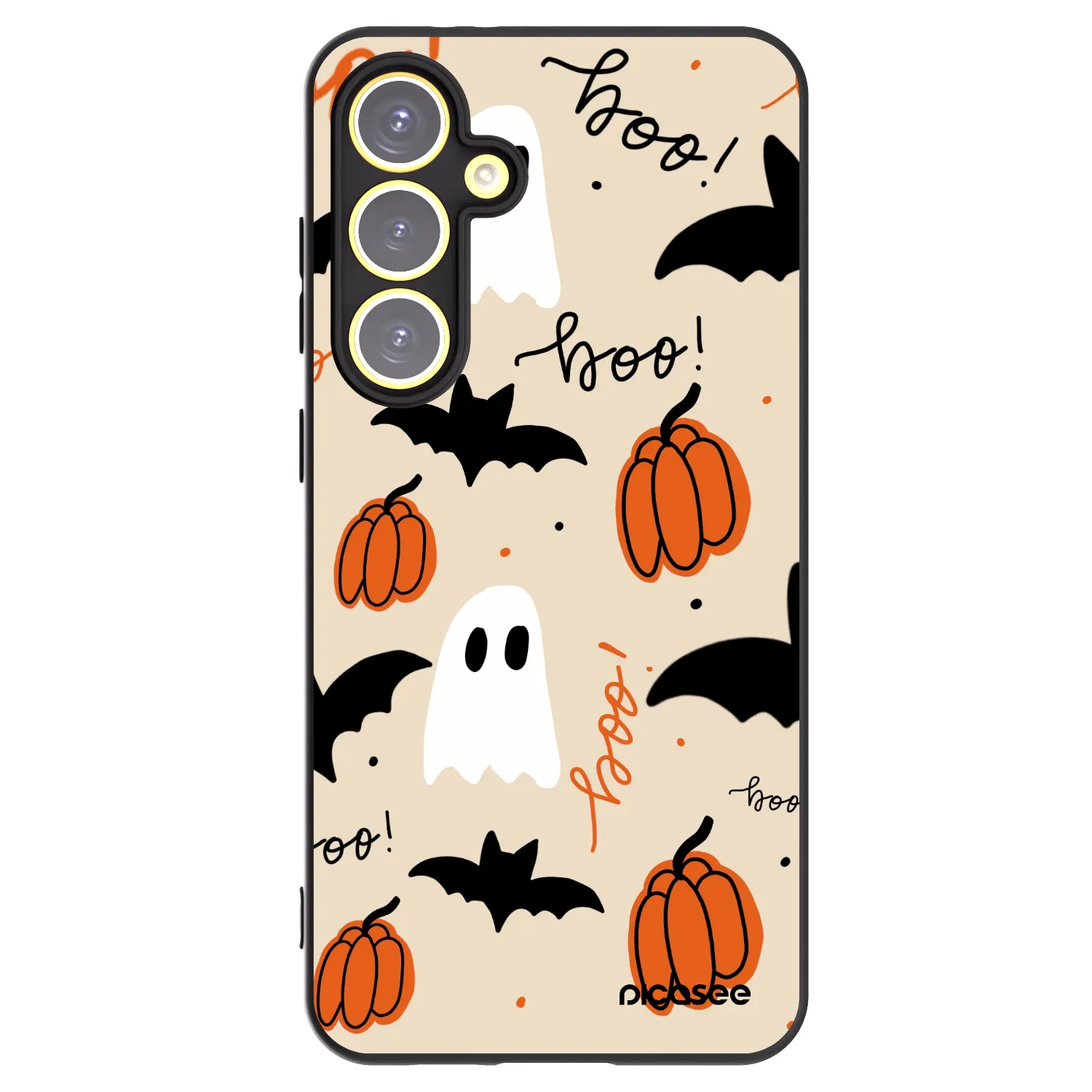 Picasee crna silikonska maskica za Samsung Galaxy S24 FE S721B - Halloween 26