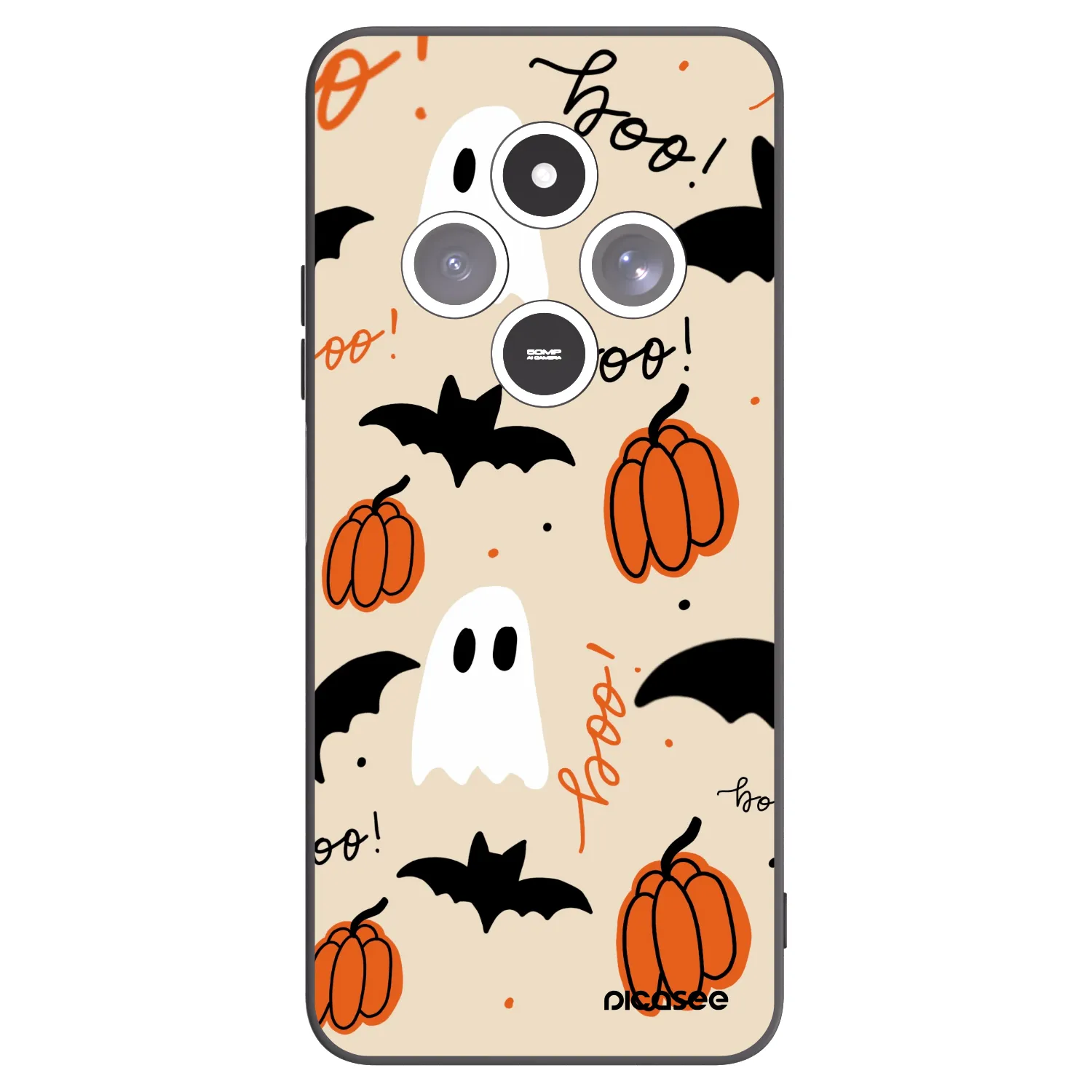 Picasee crna silikonska maskica za Xiaomi Redmi 14C - Halloween 26