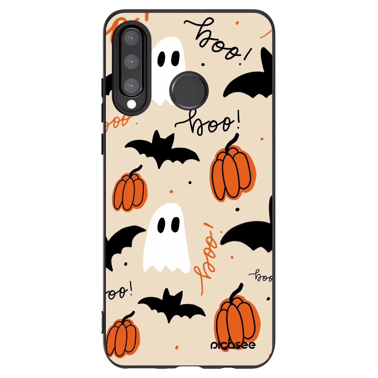 Picasee crna silikonska maskica za Huawei P30 Lite - Halloween 26