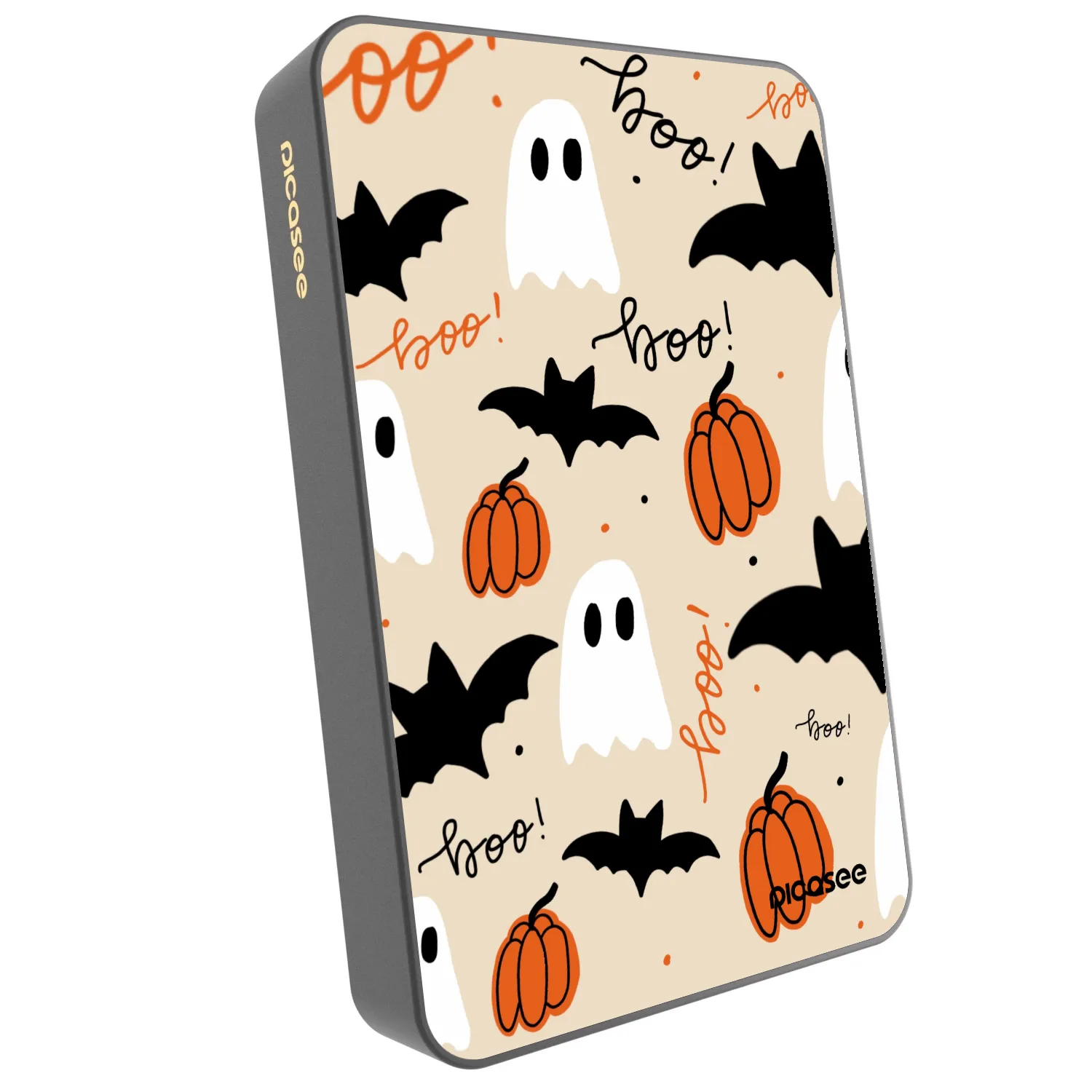 Picasee Prijenosni punjač s MagSafe 10 000 mAh Sivo - Halloween 26