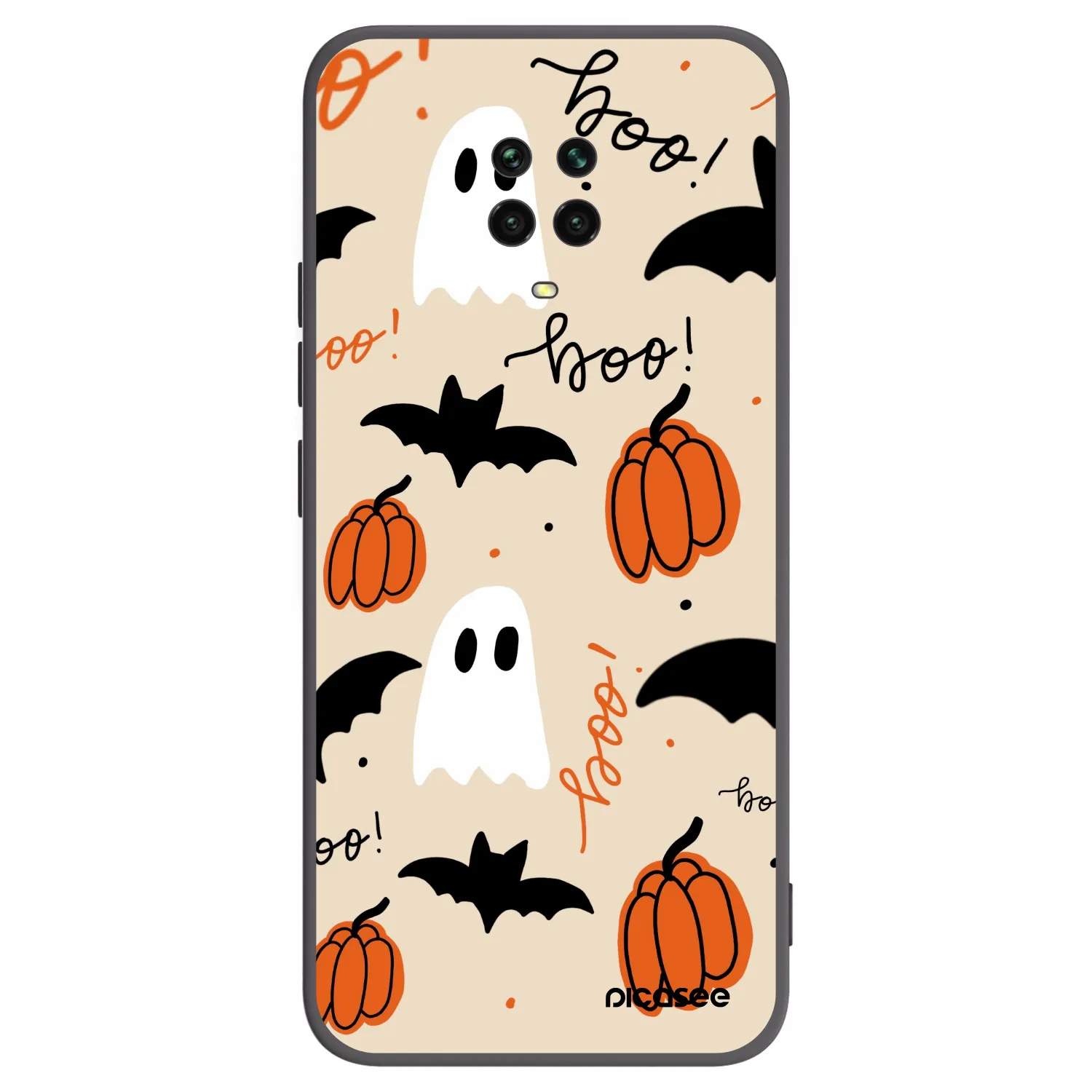 Picasee crna silikonska maskica za Xiaomi Redmi Note 9S - Halloween 26