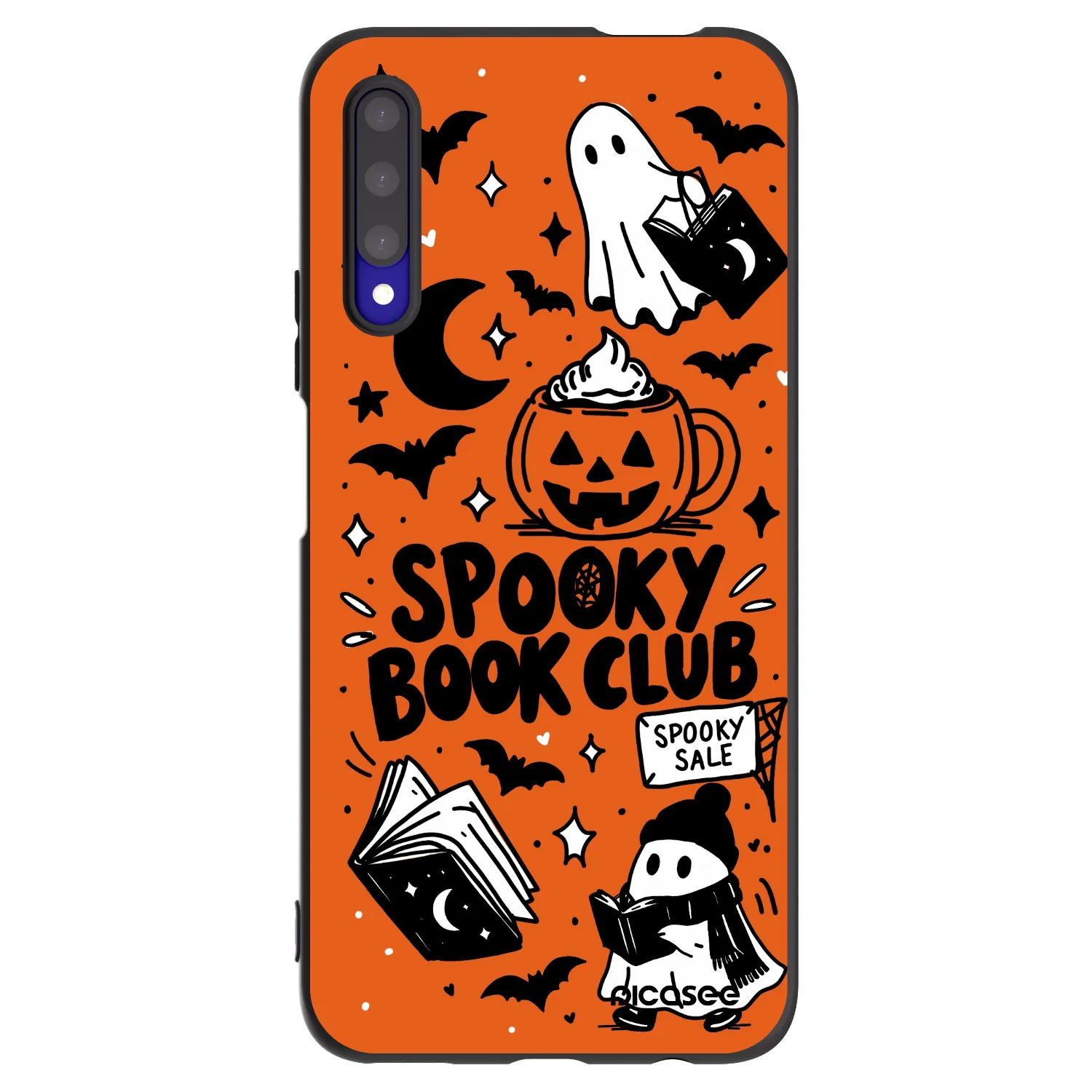 Picasee crna silikonska maskica za Honor 9X Pro - Spooky book club