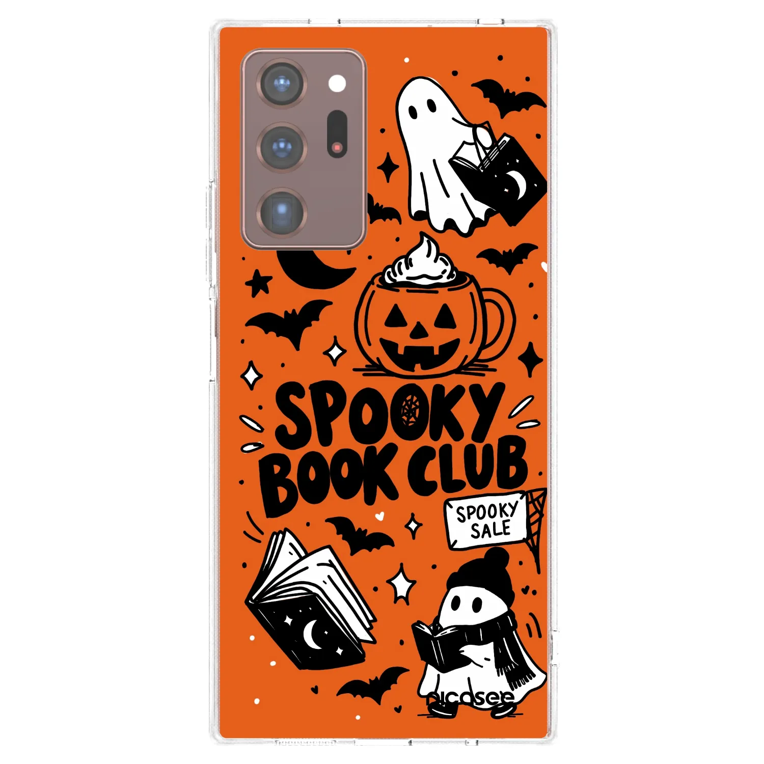 Picasee silikonska prozirna maskica za Samsung Galaxy Note 20 Ultra - Spooky book club