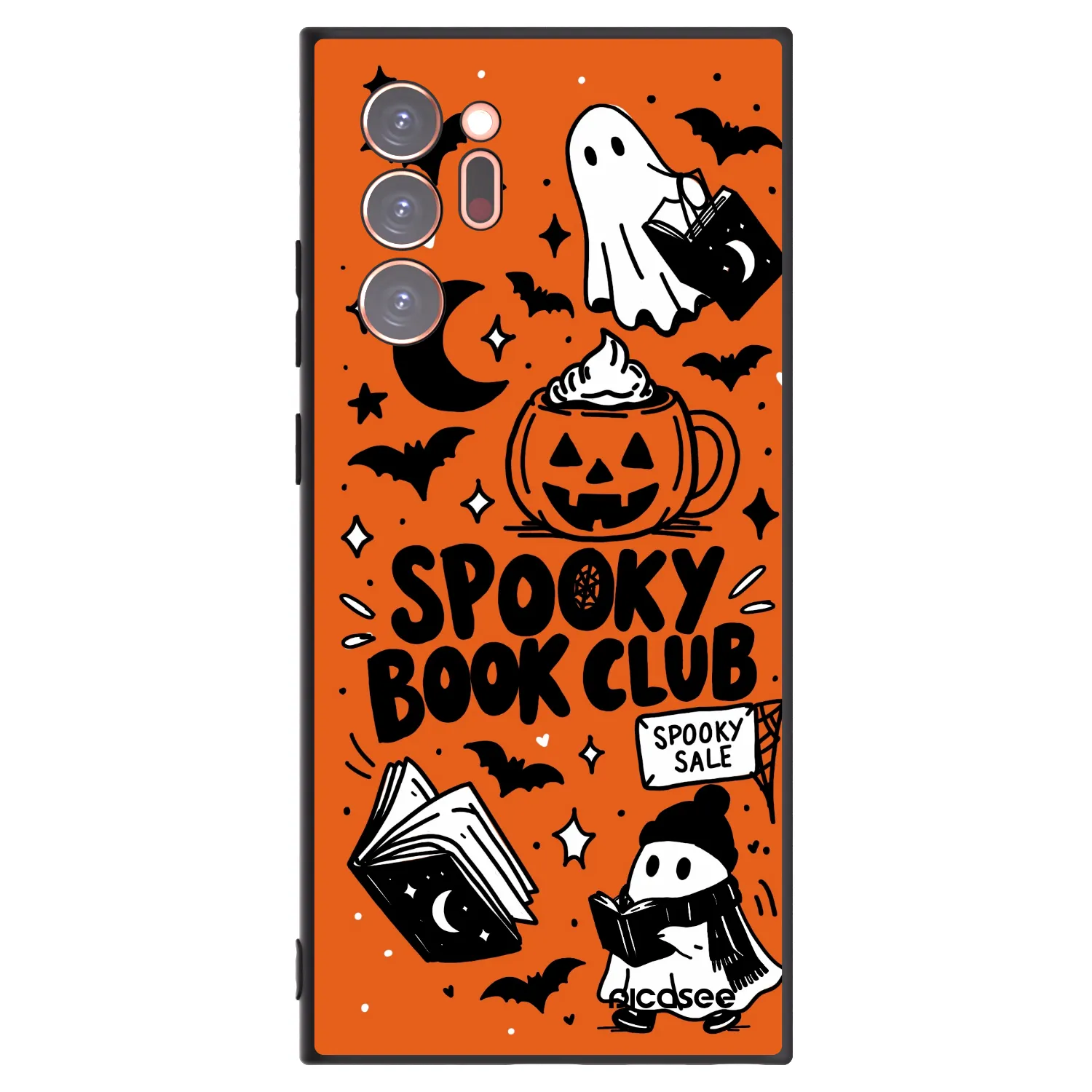 Picasee crna silikonska maskica za Samsung Galaxy Note 20 Ultra - Spooky book club