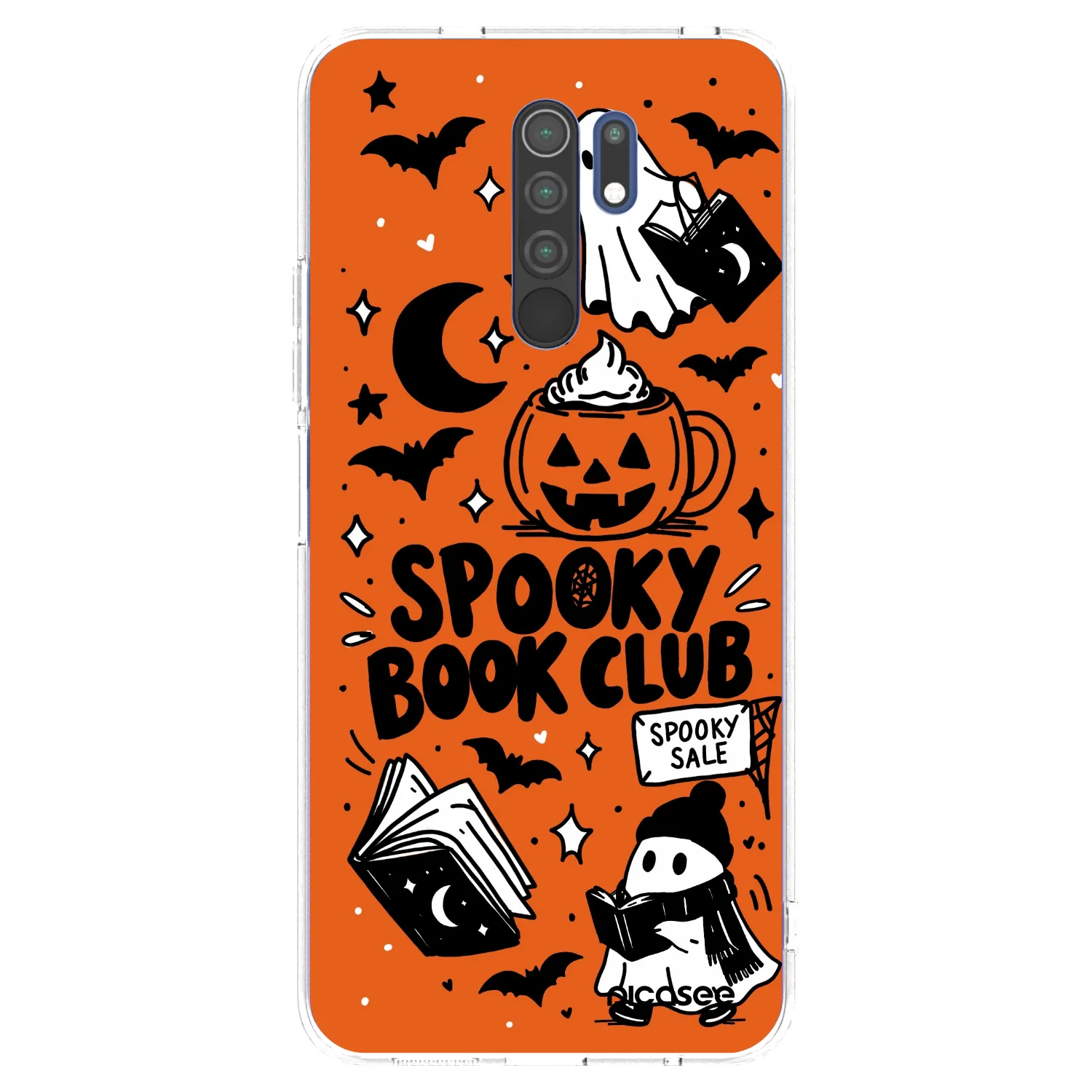 Picasee silikonska prozirna maskica za Xiaomi Redmi 9 - Spooky book club