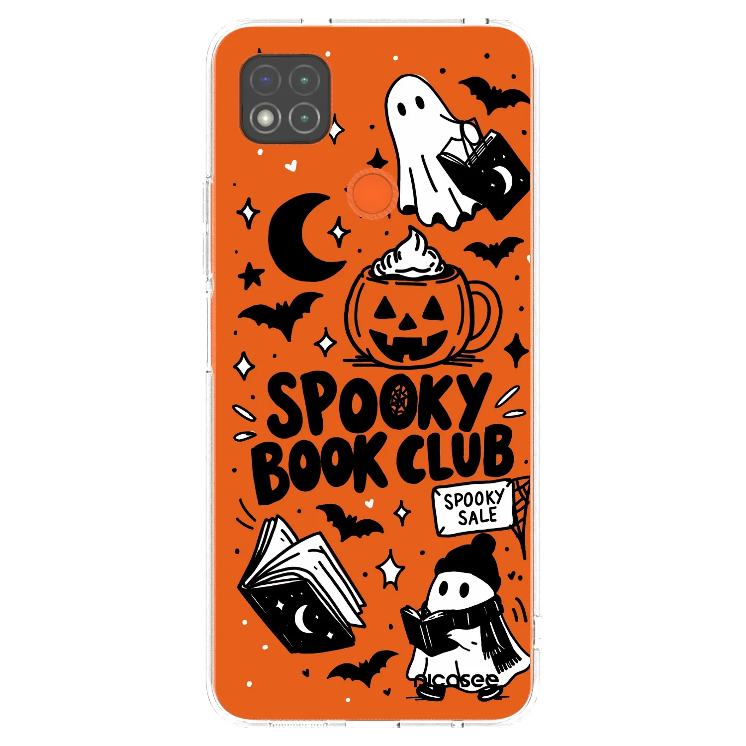 Picasee silikonska prozirna maskica za Xiaomi Redmi 9C - Spooky book club