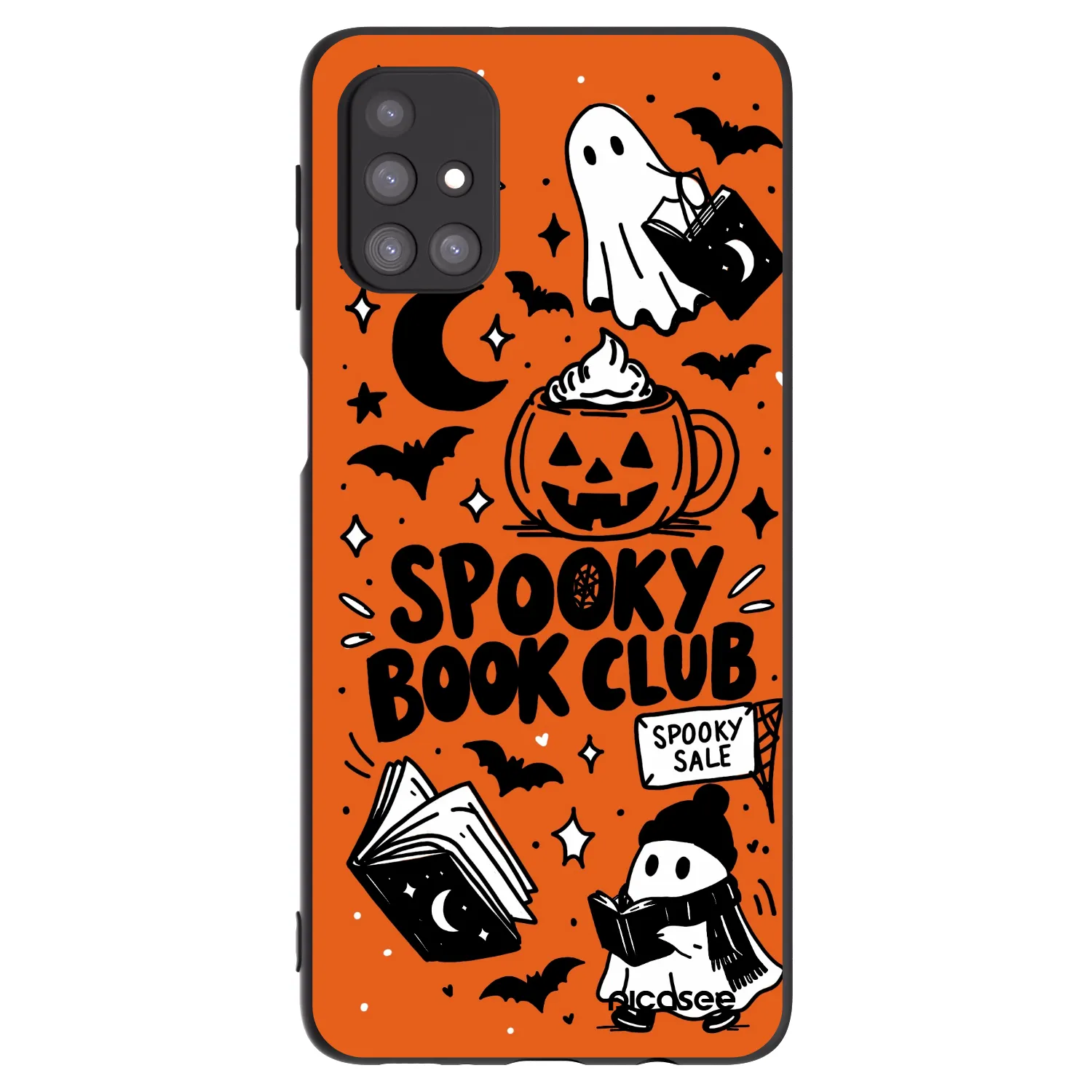 Picasee crna silikonska maskica za Samsung Galaxy M31s - Spooky book club