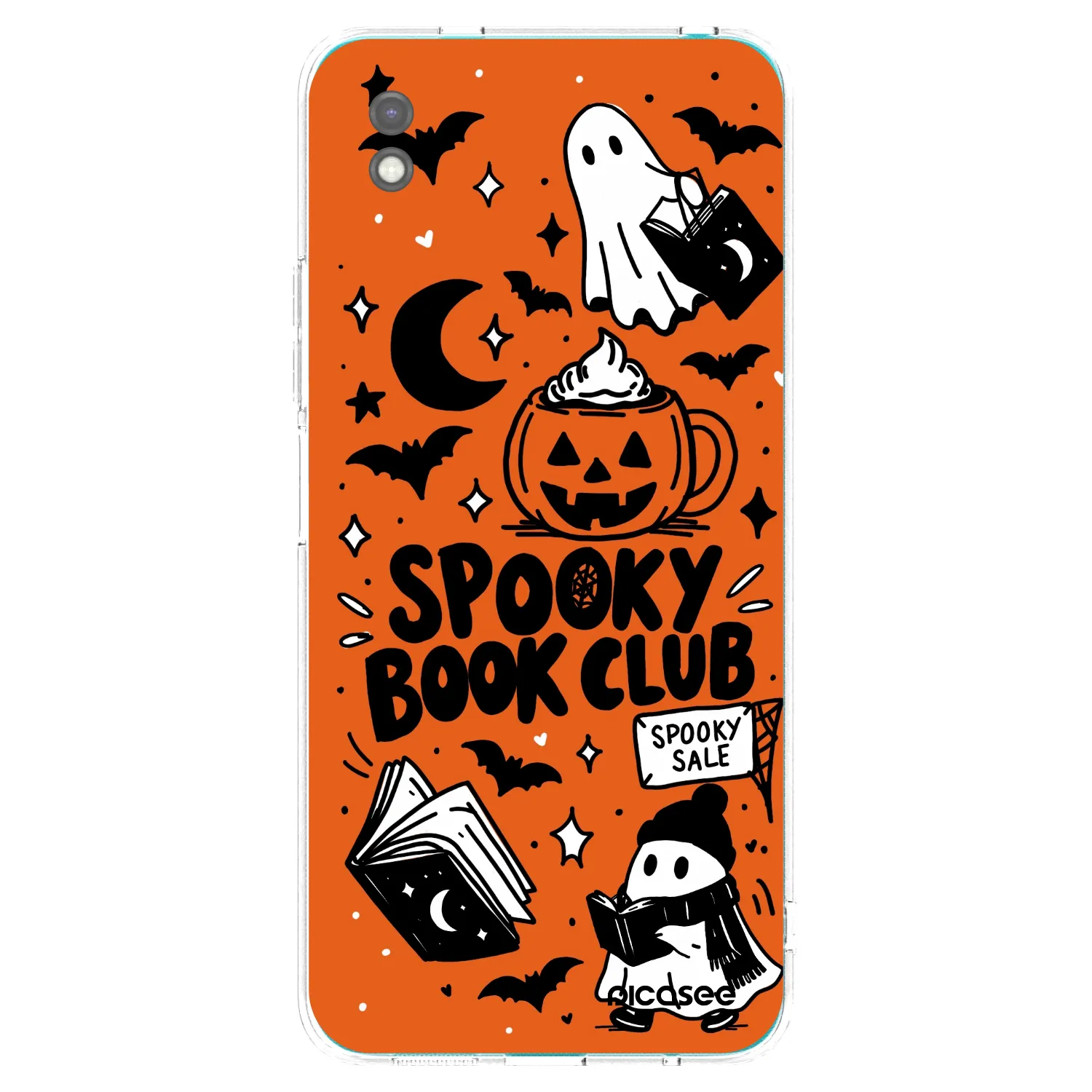 Picasee crna silikonska maskica za Xiaomi Redmi 9A - Spooky book club