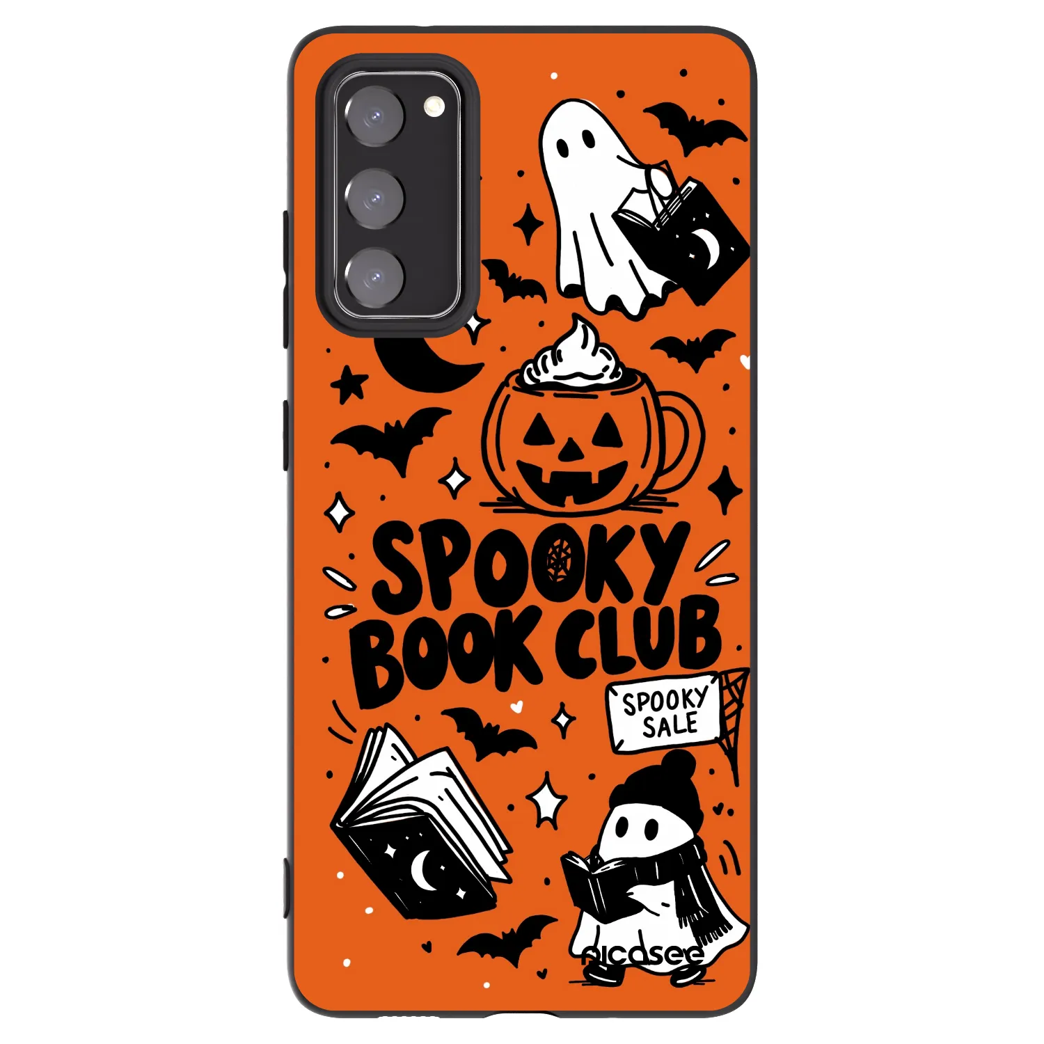 Picasee crna silikonska maskica za Samsung Galaxy S20 FE - Spooky book club