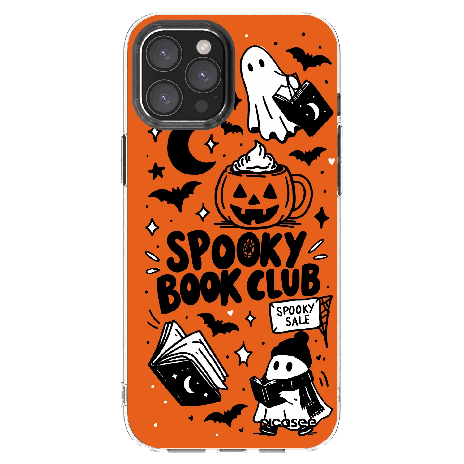 Picasee silikonska prozirna maskica za Apple iPhone 12 Pro Max - Spooky book club