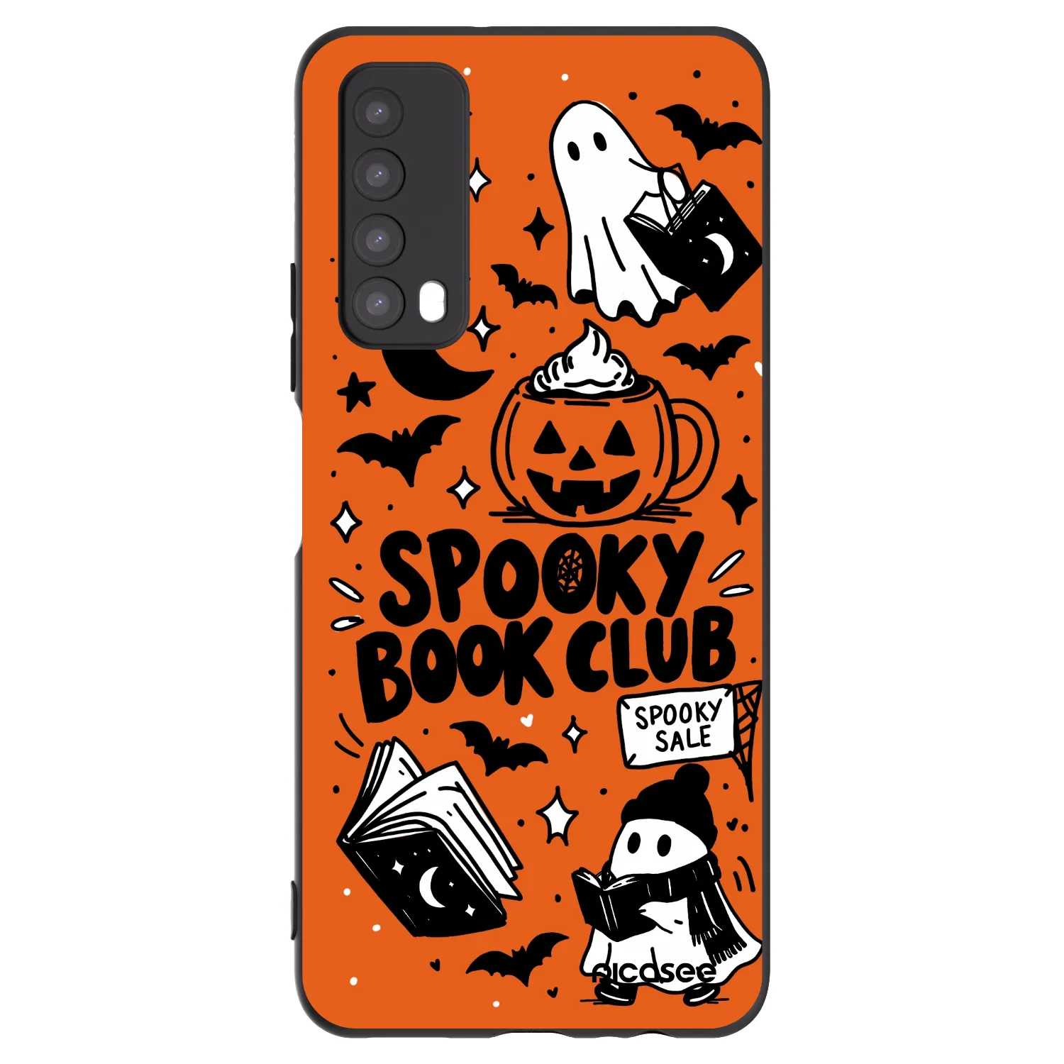Picasee crna silikonska maskica za Huawei P Smart 2021 - Spooky book club