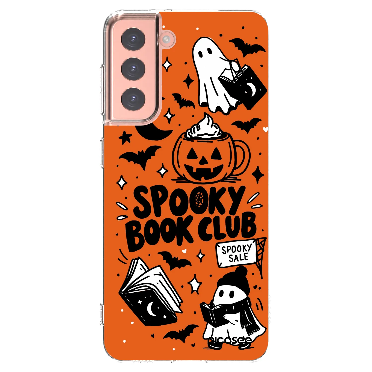 Picasee silikonska prozirna maskica za Samsung Galaxy S21 5G G991B - Spooky book club