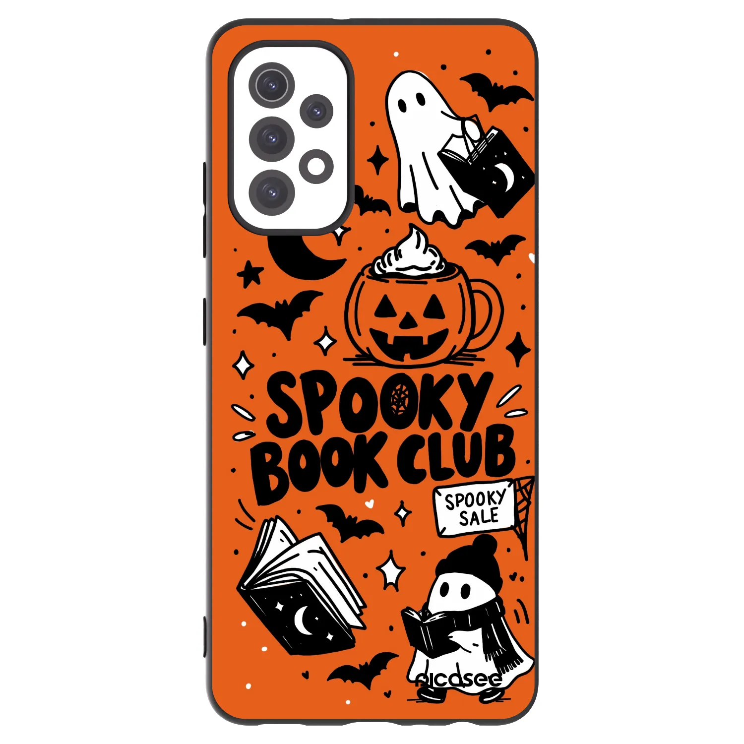 Picasee crna silikonska maskica za Samsung Galaxy A32 5G A326B - Spooky book club