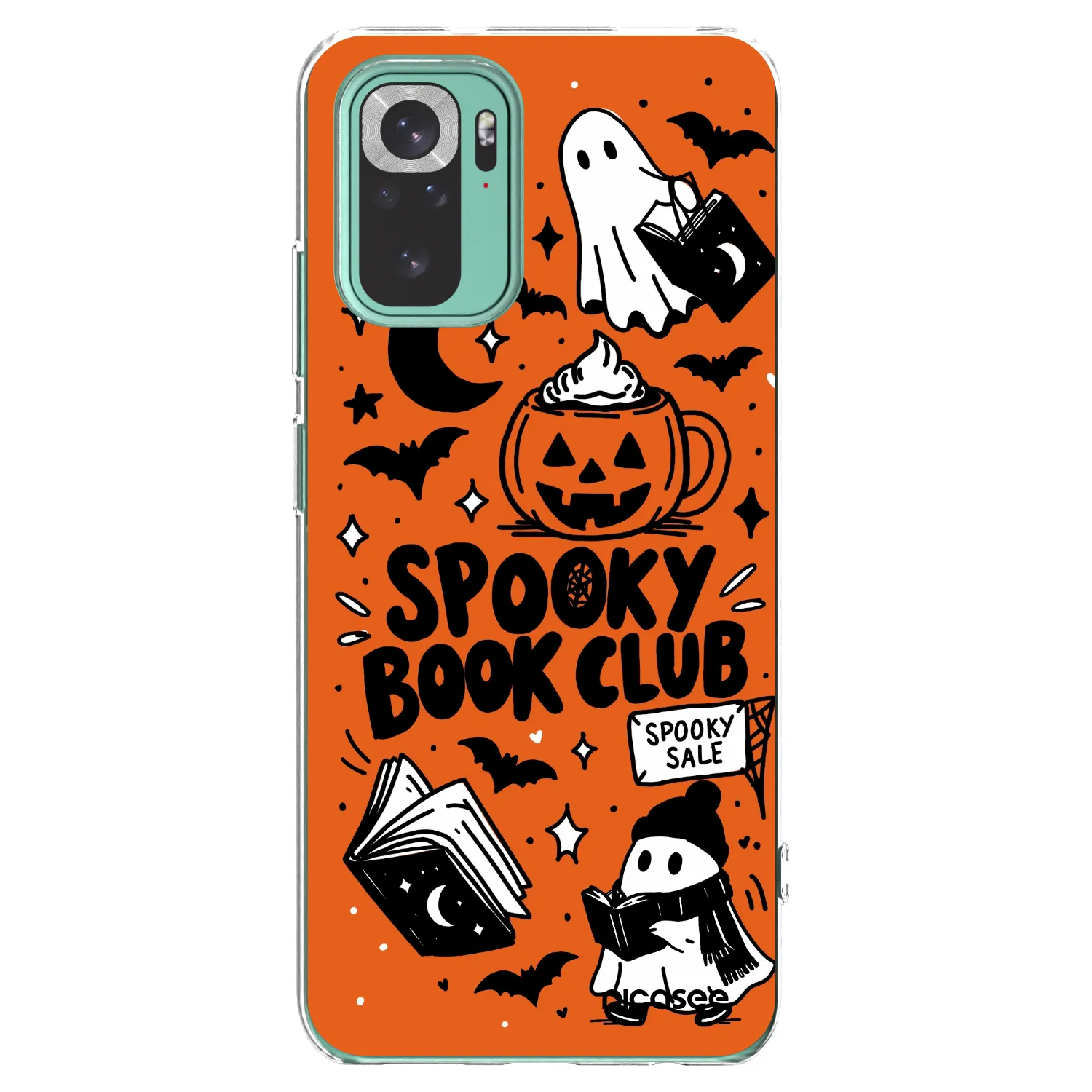 Picasee silikonska prozirna maskica za Xiaomi Redmi Note 10 Pro - Spooky book club