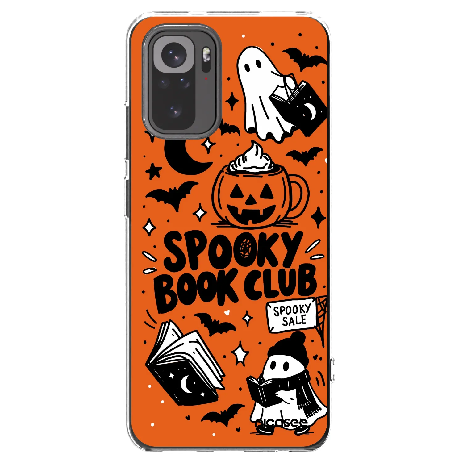 Picasee silikonska prozirna maskica za Xiaomi Redmi Note 10S - Spooky book club