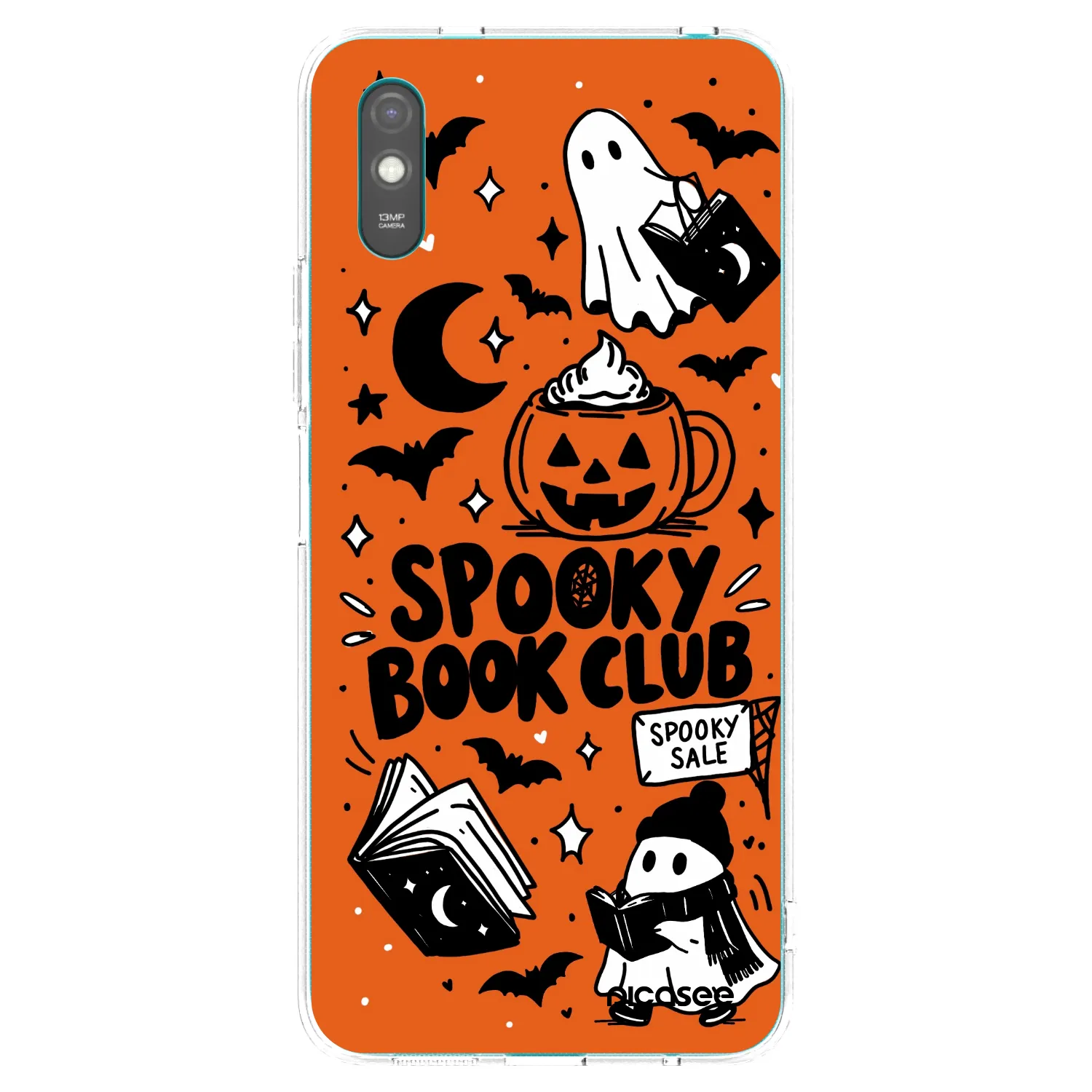 Picasee silikonska prozirna maskica za Xiaomi Redmi 9AT - Spooky book club