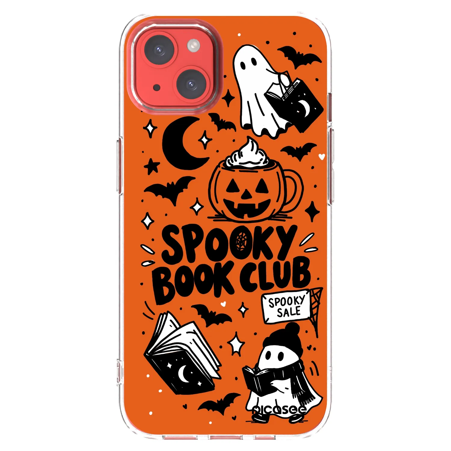Picasee silikonska prozirna maskica za Apple iPhone 13 - Spooky book club