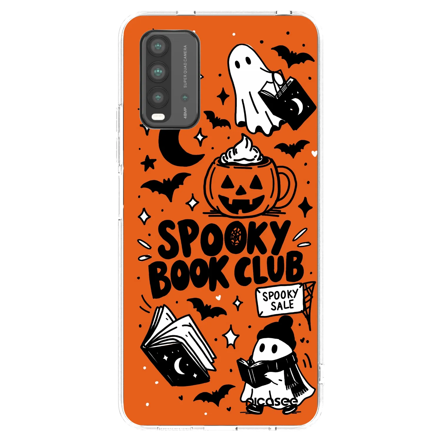 Picasee silikonska prozirna maskica za Xiaomi Redmi 9T - Spooky book club
