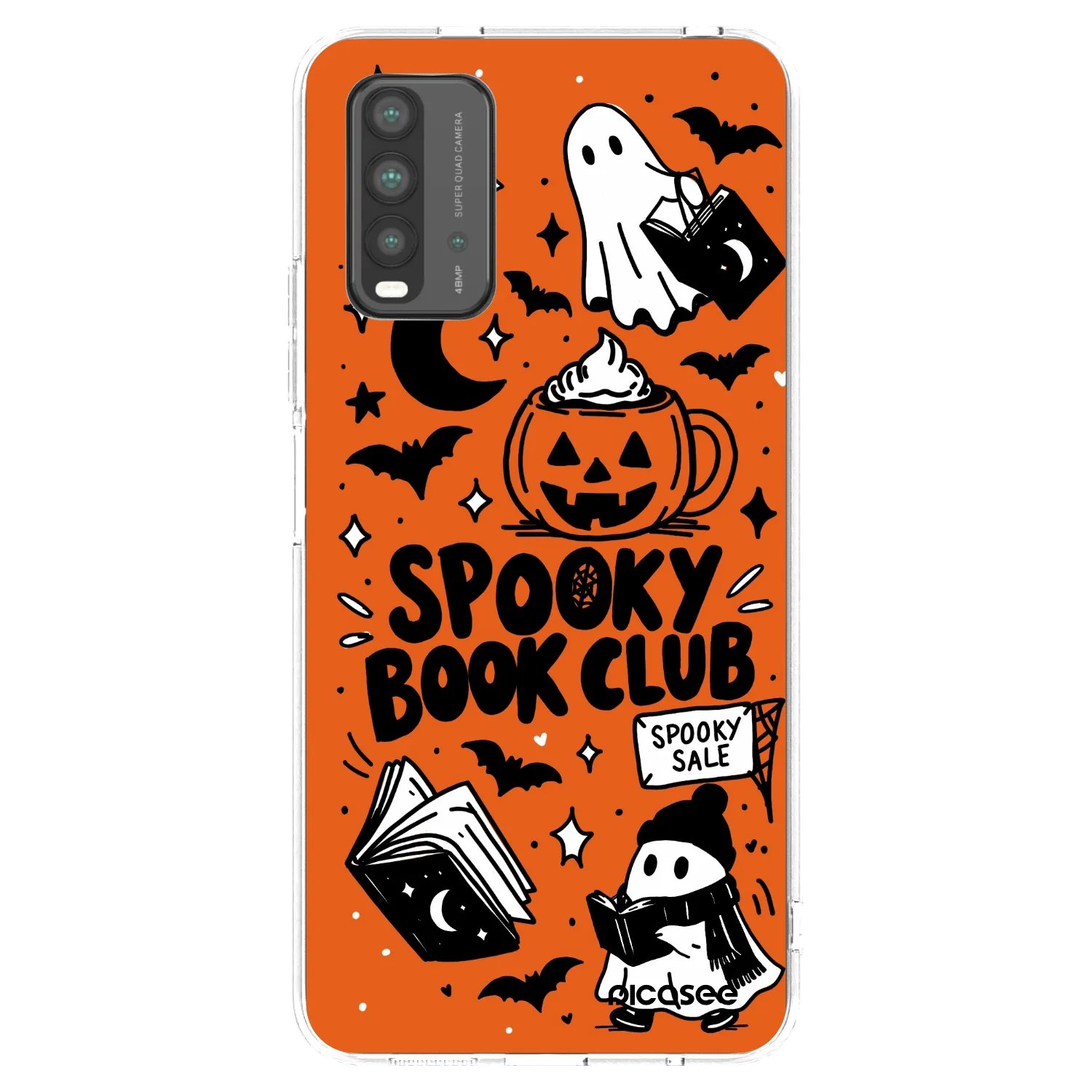 Picasee crna silikonska maskica za Xiaomi Redmi 9T - Spooky book club