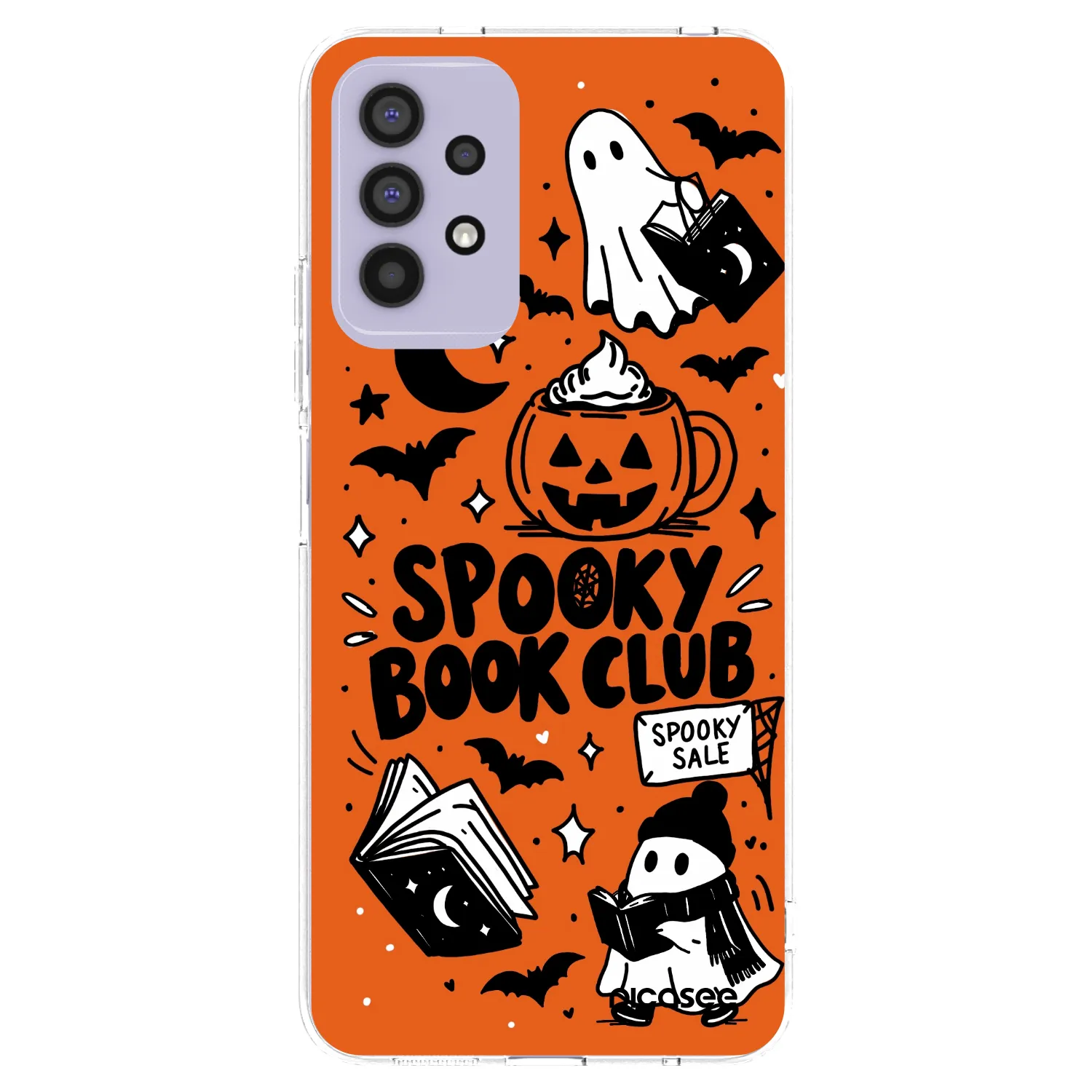 Picasee silikonska prozirna maskica za Samsung Galaxy A32 4G SM-A325F - Spooky book club