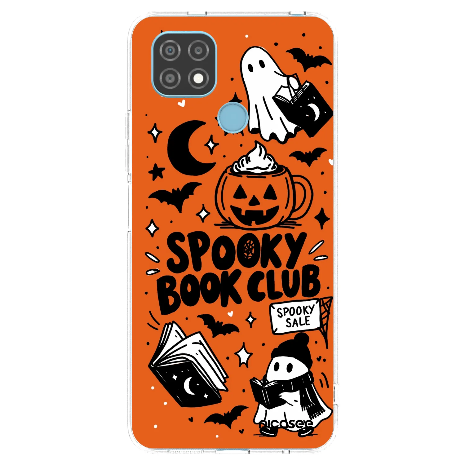 Picasee silikonska prozirna maskica za Realme C21 - Spooky book club